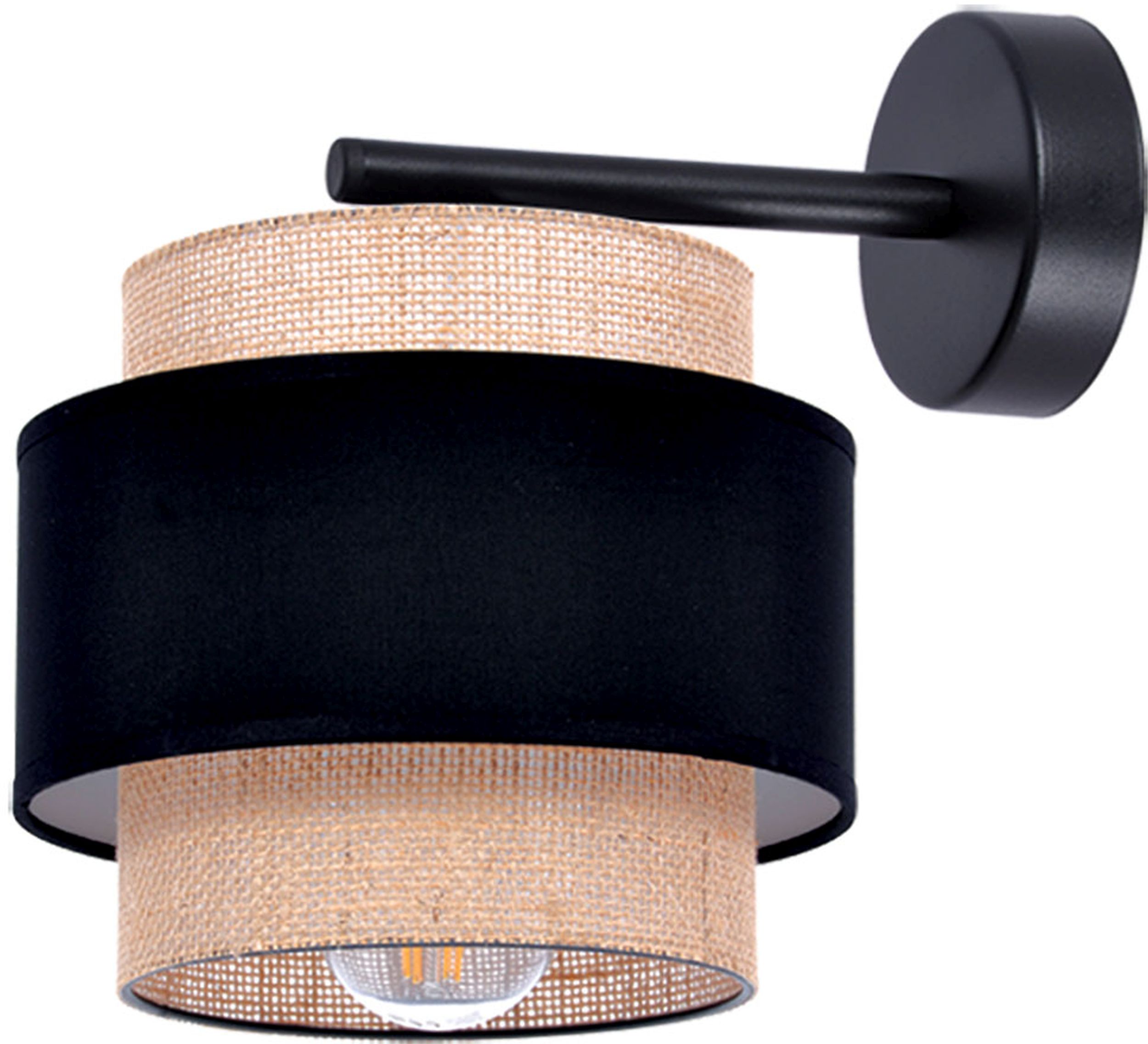 Kaja Gato applique murale 1x40 W noir-beige K-5234