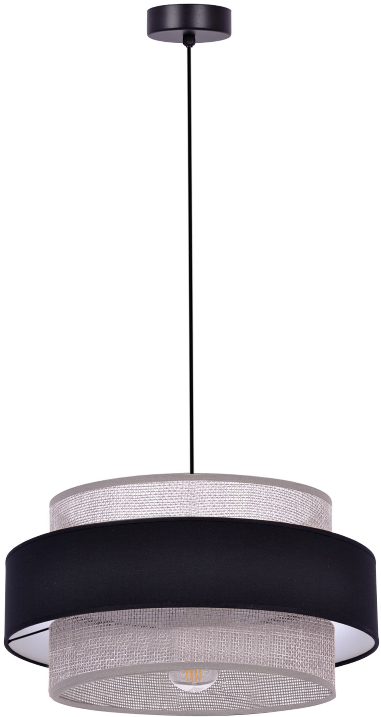 Kaja Etela lampe suspendue 1x40 W noir-gris/cendre K-5171