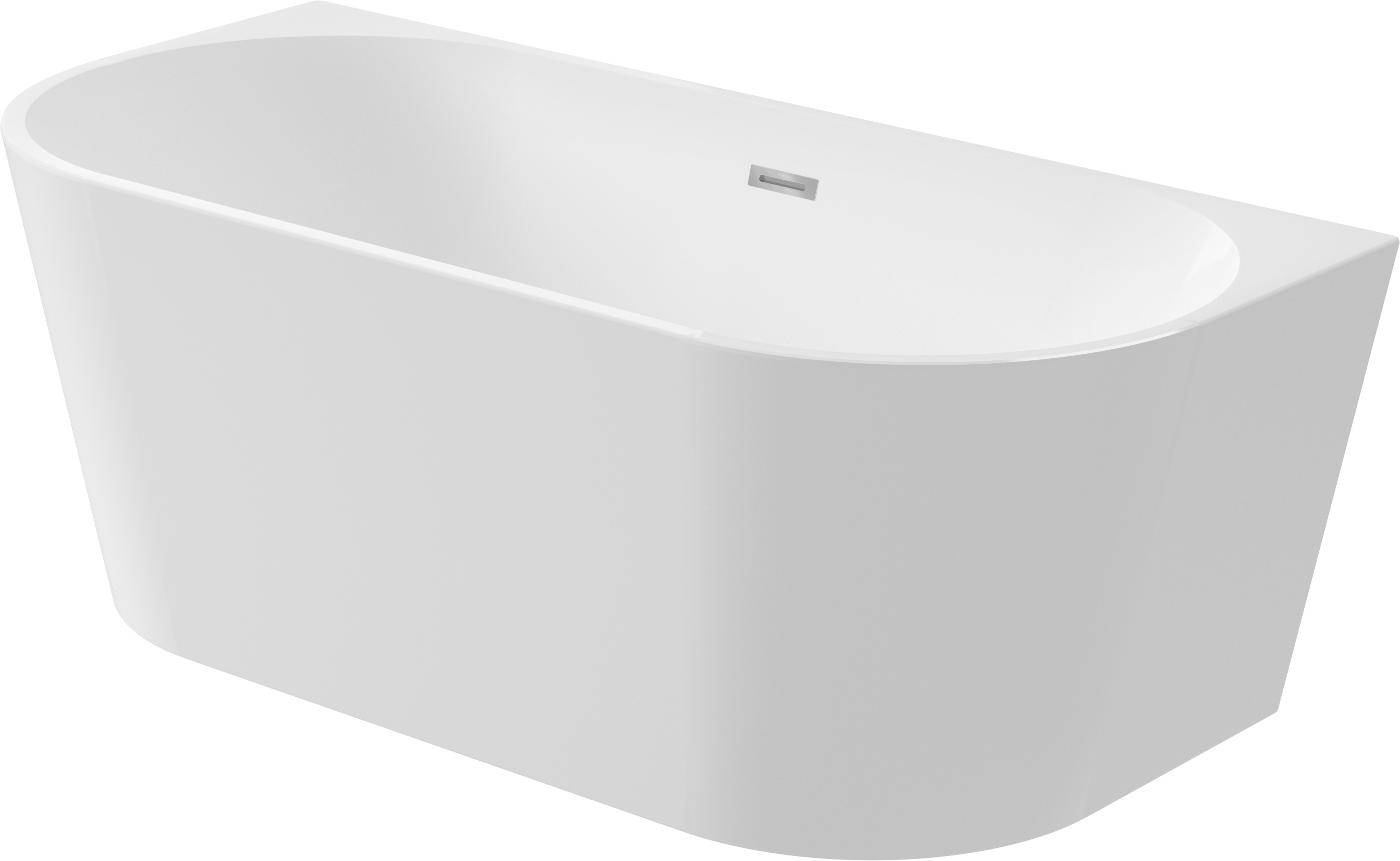 Deante Silia baignoire murale 169.5x75 cm rectangulaire blanc KDS017W