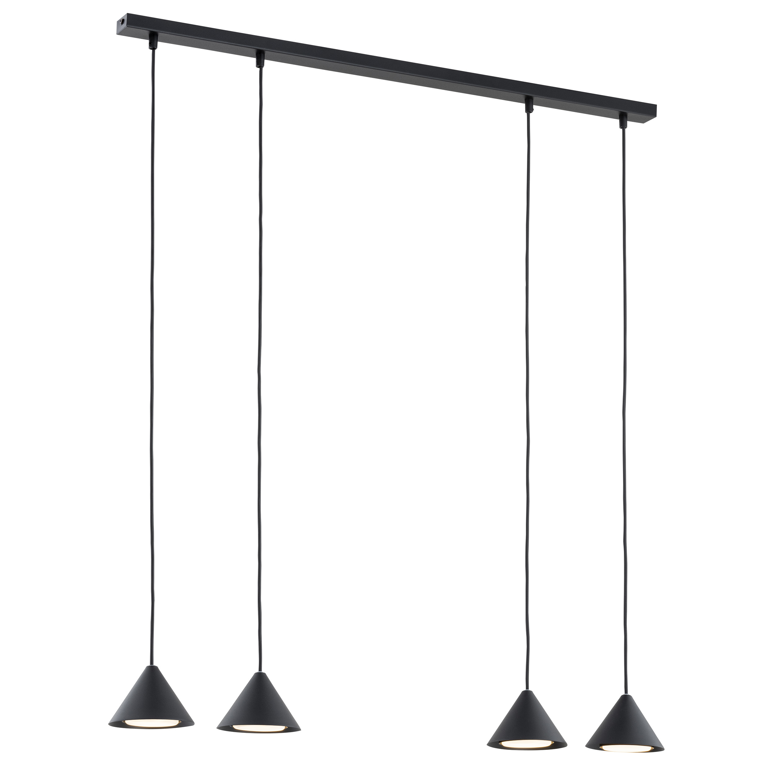 Emibig Elit lampe suspendue 4x10 W noir 1330/4