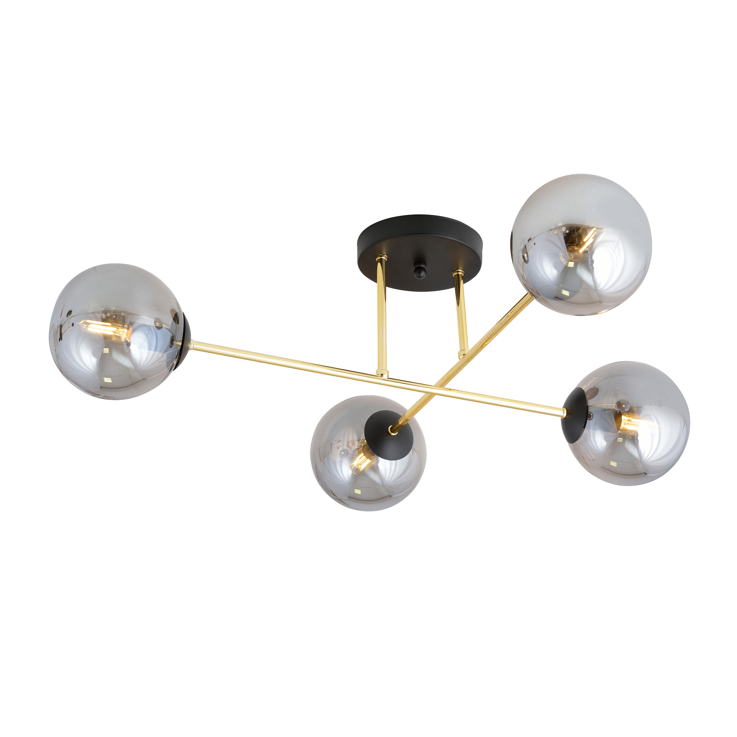 Emibig Magnum plafonnier 4x10 W noir-doré 1269/4