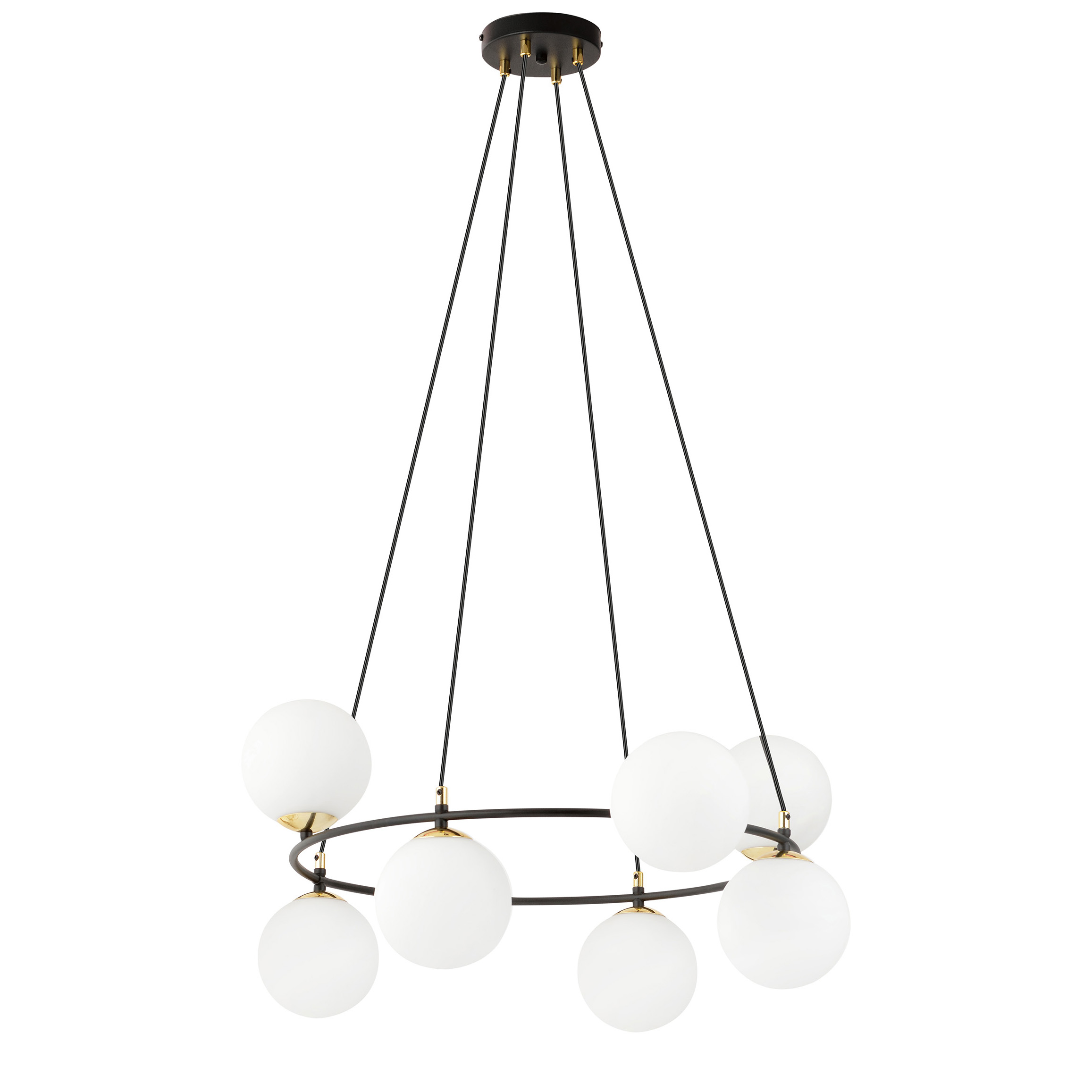 Emibig Azura lampe suspendue x10 W noir-doré 1295/8