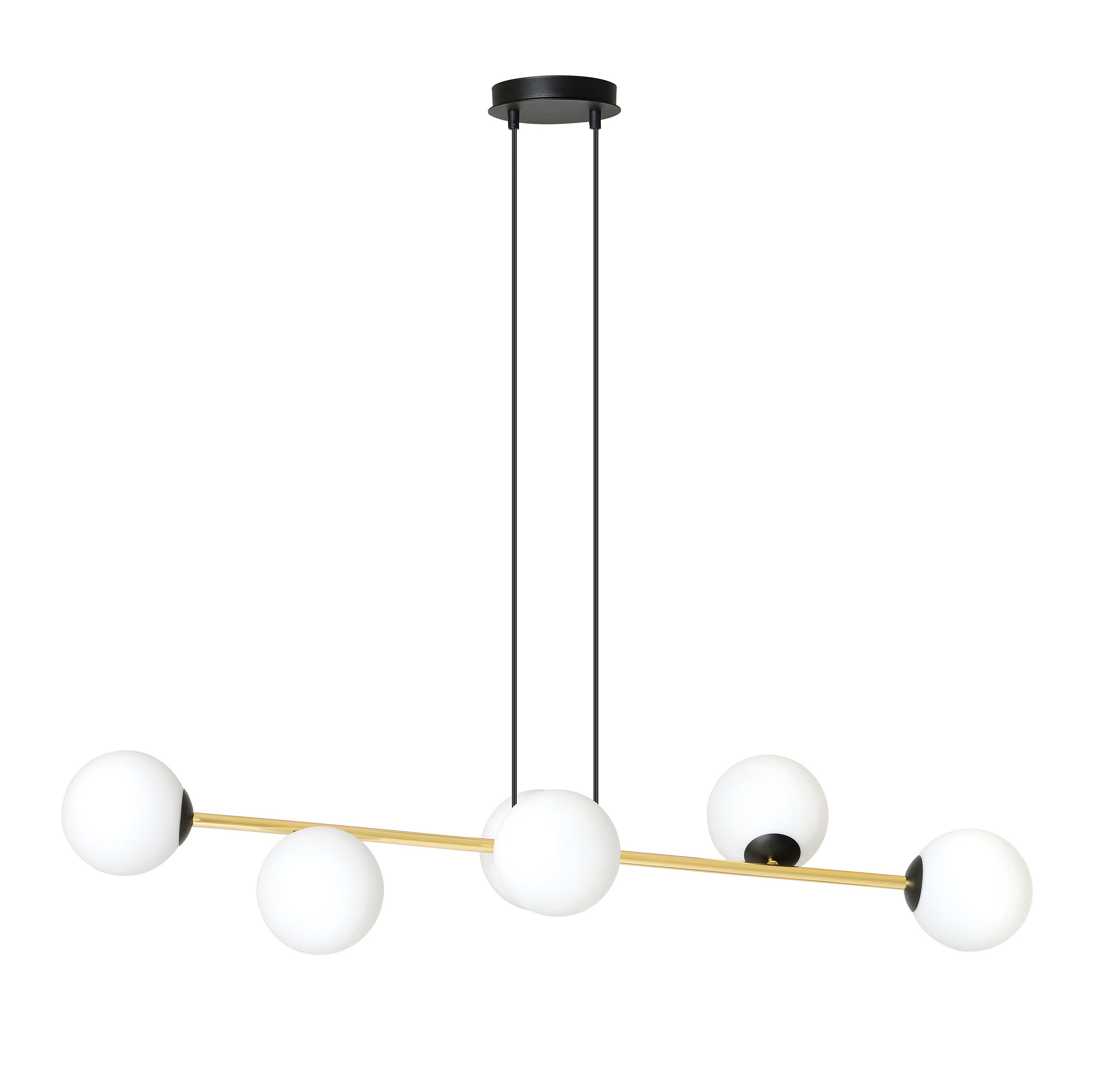 Emibig Gravity lampe suspendue 6x10 W noir-doré 1241/6
