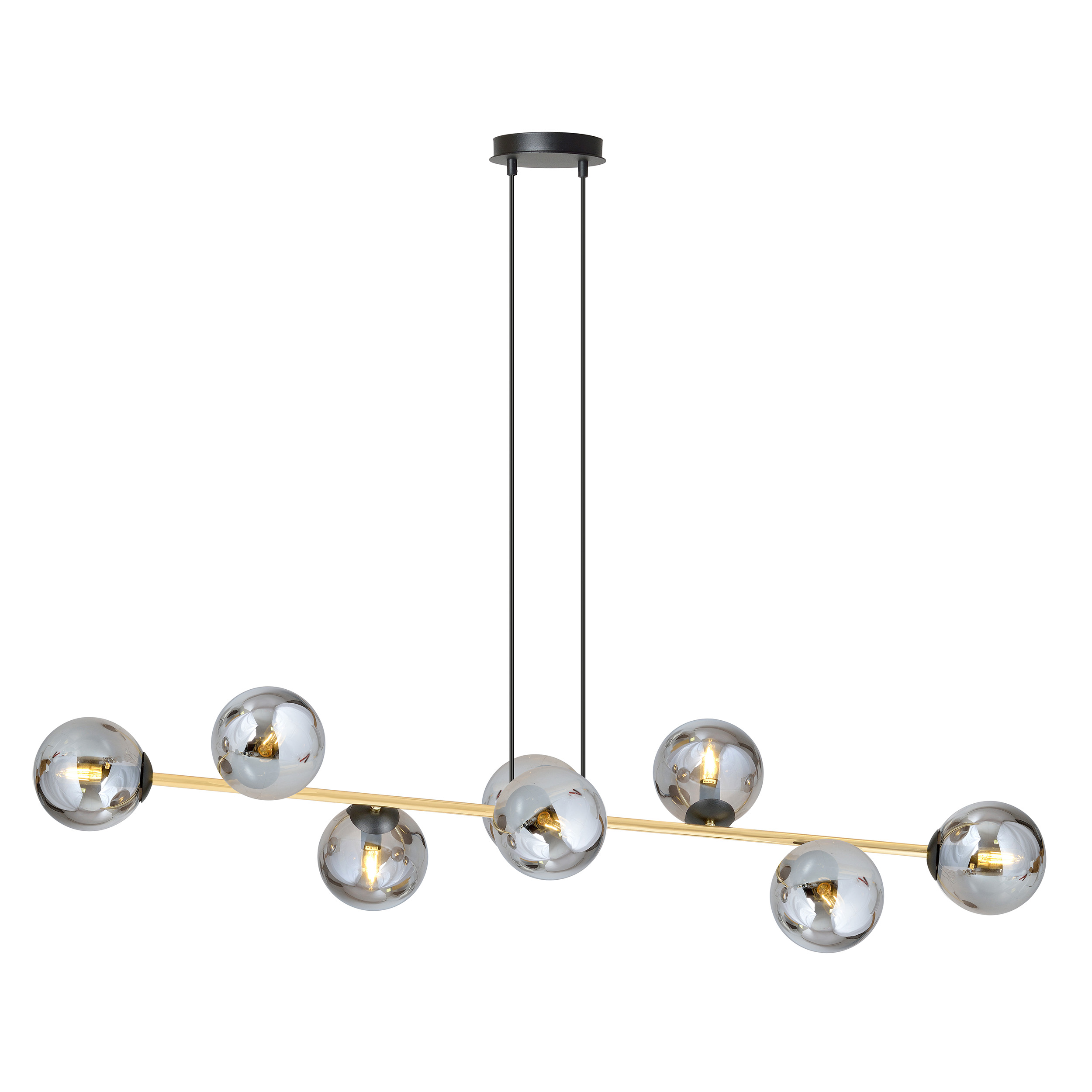 Emibig Gravity lampe suspendue x10 W noir-doré 1237/8