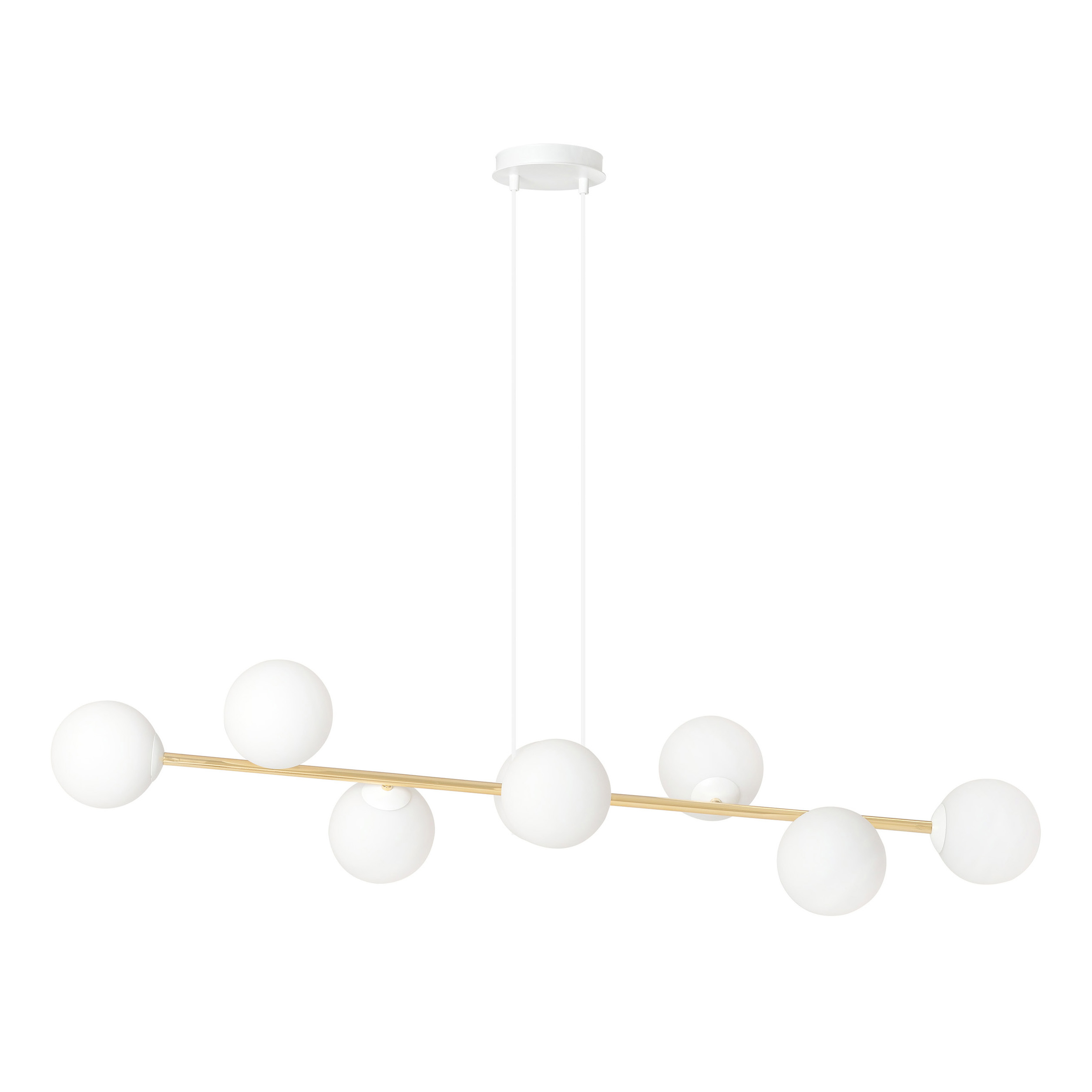 Emibig Gravity lampe suspendue x10 W blanc-doré 1242/8