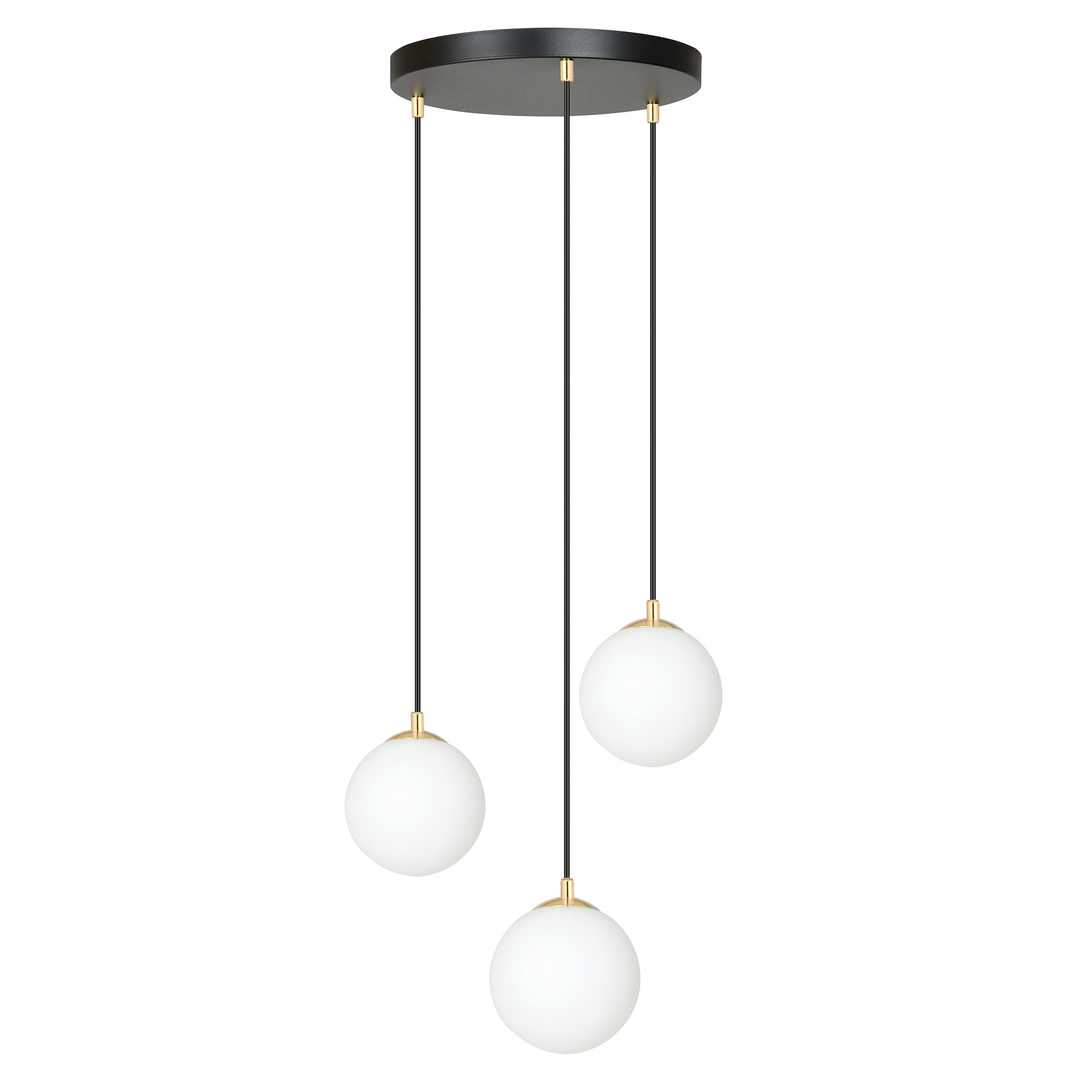 Emibig Royal lampe suspendue 3x W noir-doré 1243/3