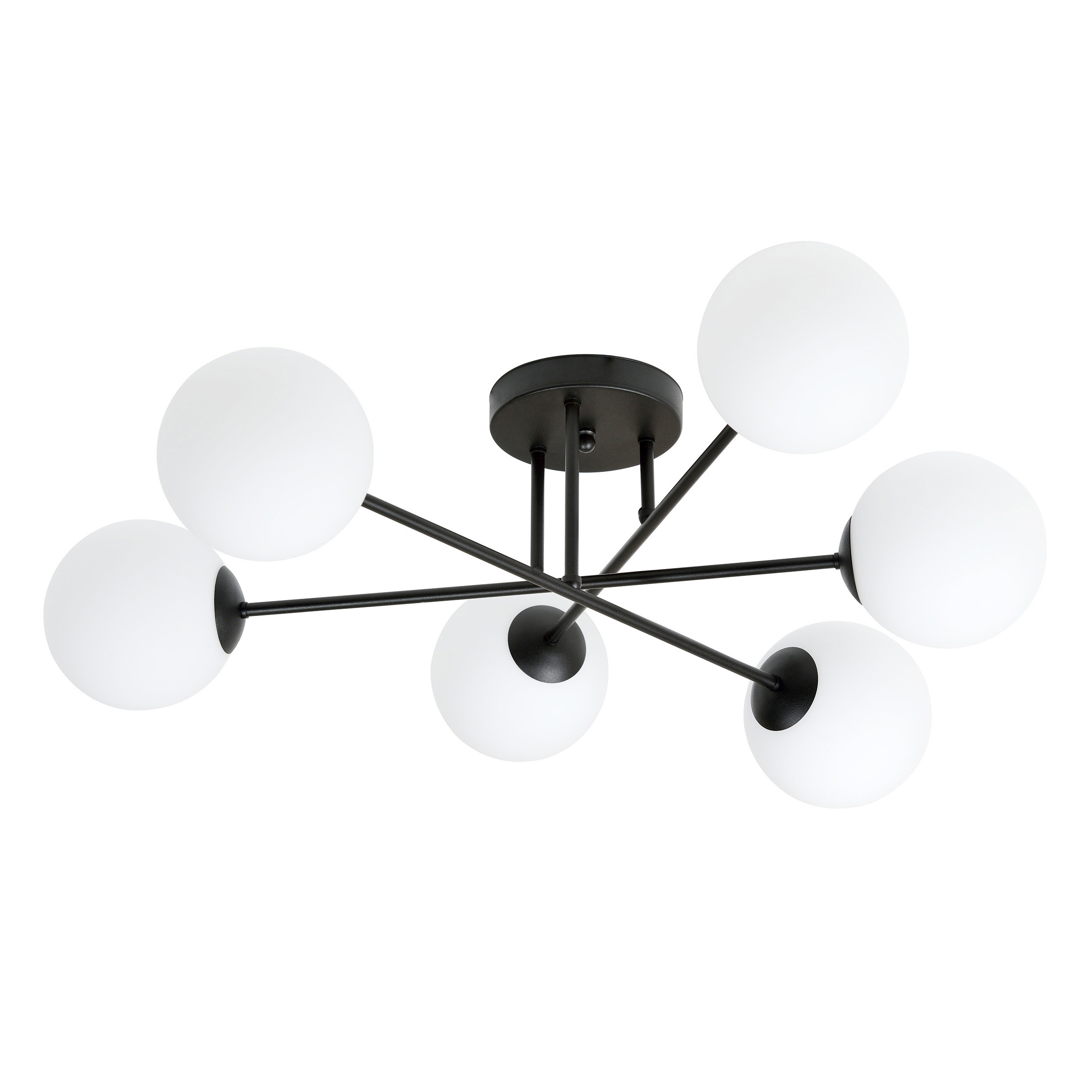 Emibig Roma plafonnier 6x10 W noir 1232/6