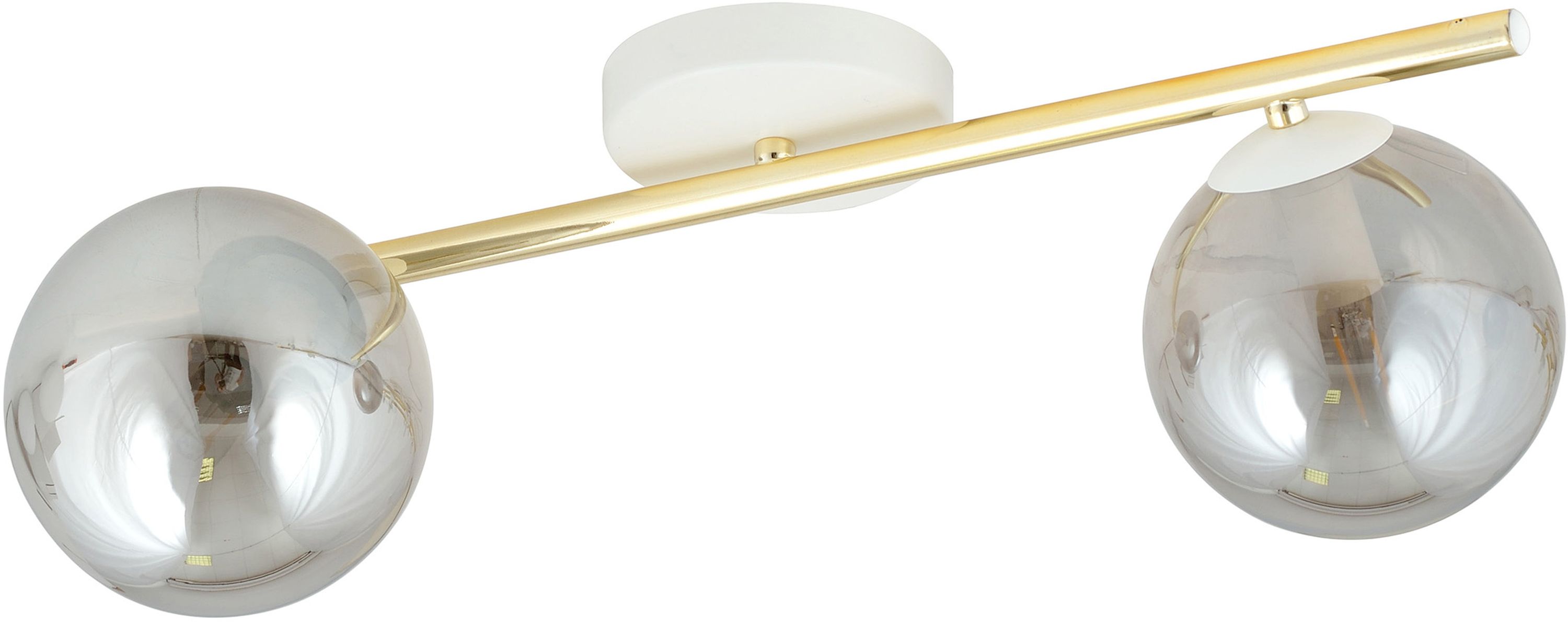 Emibig Splendi plafonnier 2x10 W blanc-doré-graphite 1247/2
