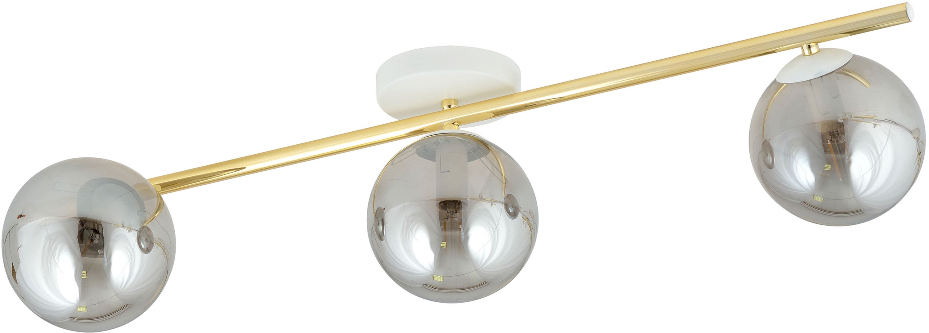 Emibig Splendi plafonnier 3x10 W blanc-doré-graphite 1247/3