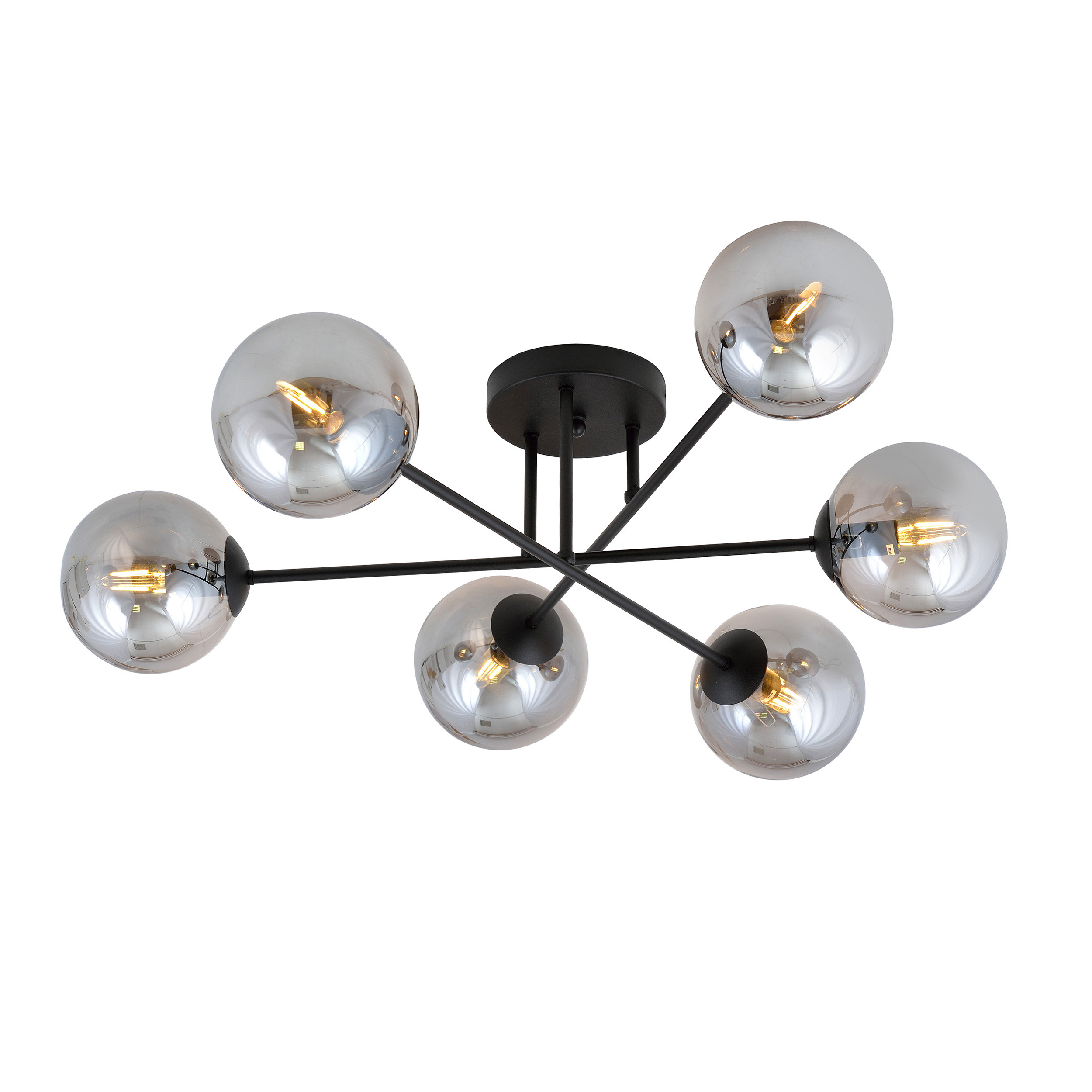 Emibig Roma plafonnier 6x10 W noir 1245/6