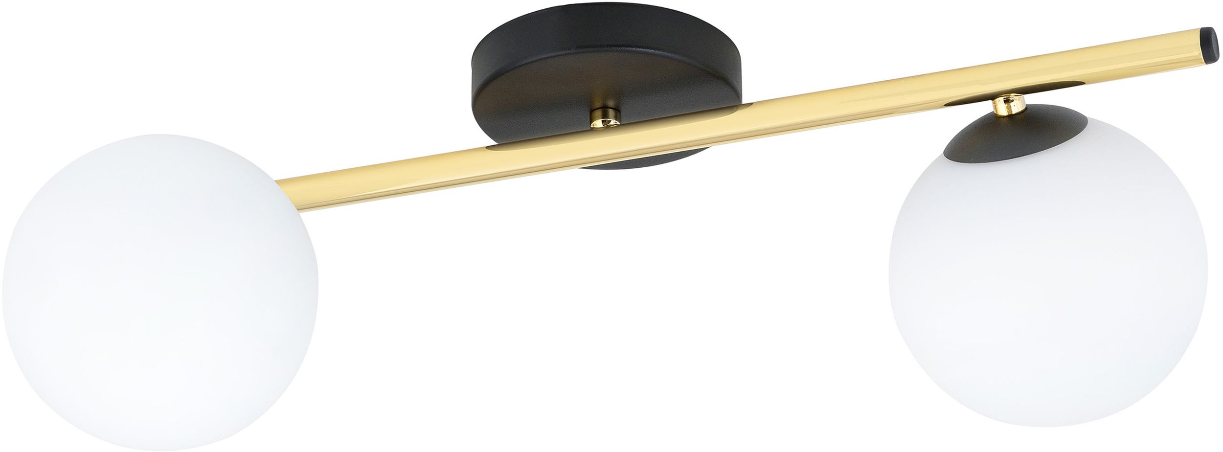 Emibig Splendi plafonnier 2x10 W noir-doré-opale 1248/2