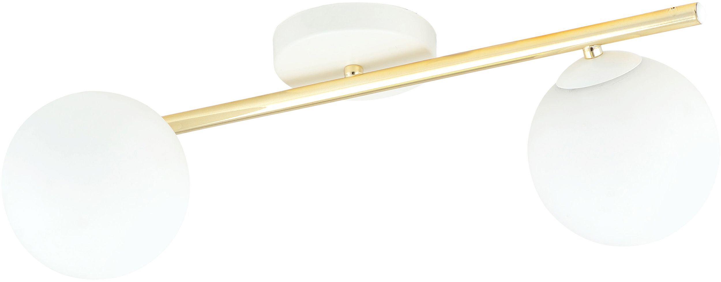 Emibig Splendi plafonnier 2x10 W blanc-doré-opale 1249/2