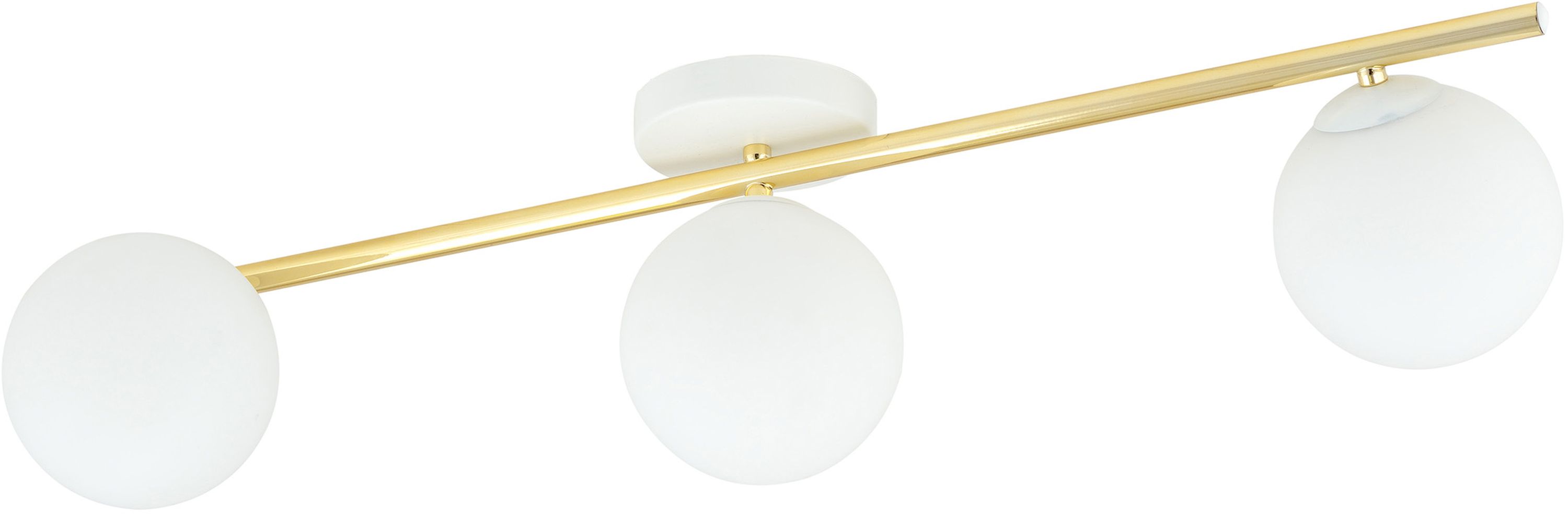Emibig Splendi plafonnier 3x10 W blanc-doré-opale 1249/3