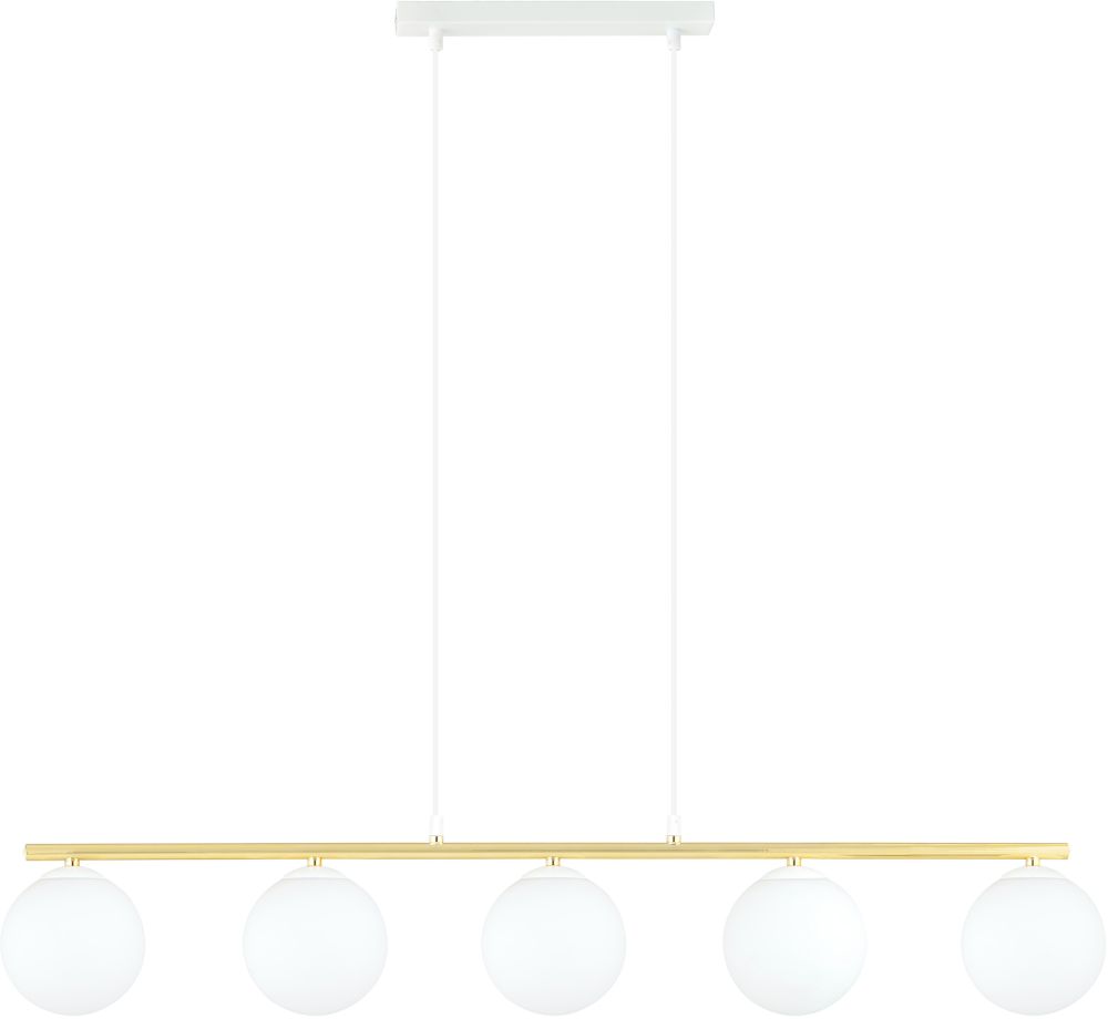 Emibig Allora lampe suspendue 5x10 W blanc-laiteux 1255/5