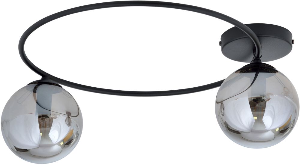 Emibig Sopra plafonnier 2x10 W noir-fumé 1256/2