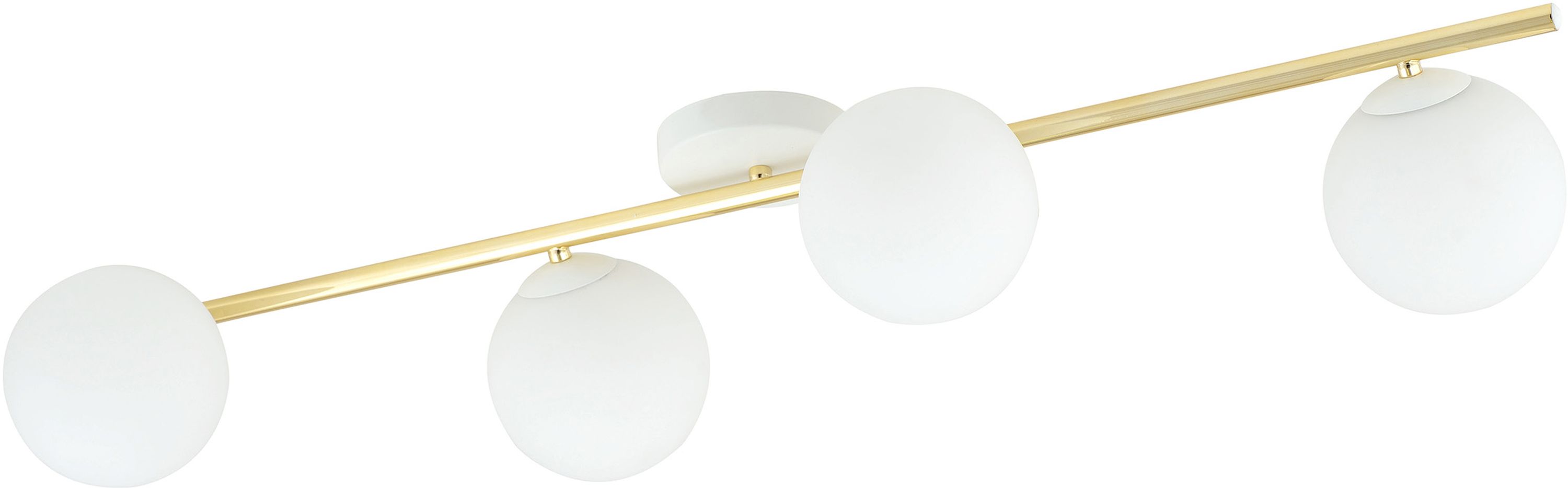 Emibig Splendi plafonnier 4x10 W blanc-doré-opale 1249/4