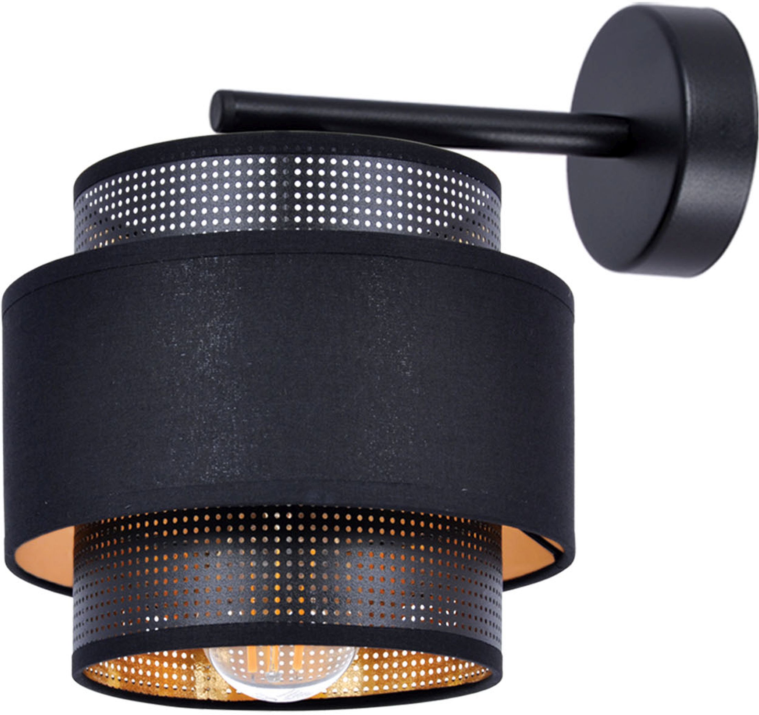 Kaja Amos applique murale 1x40 W noir-doré K-5284