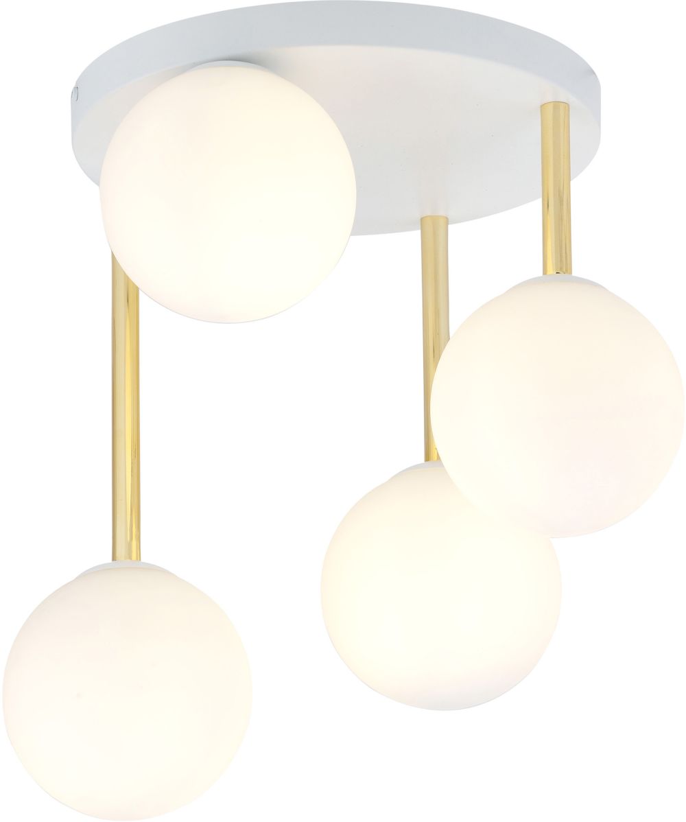 Emibig Dolce plafonnier 4x10 W blanc-laiteux 1261/4