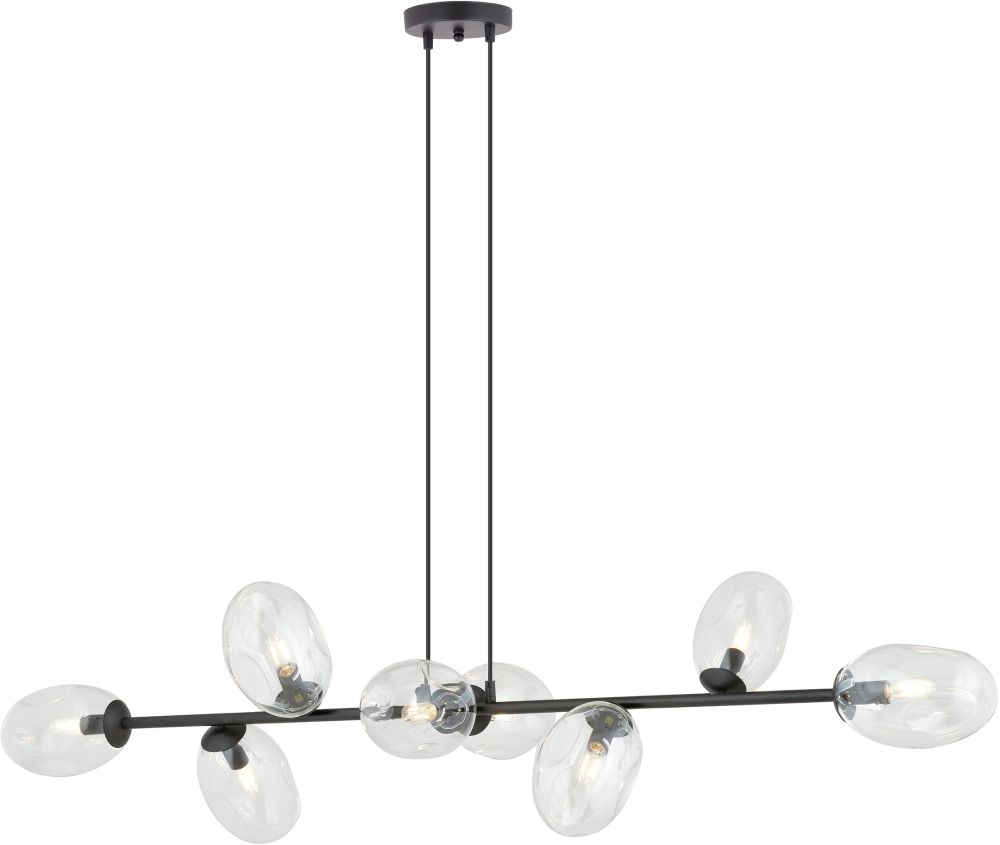 Emibig Pandora lampe suspendue x10 W noir-transparent 1262/8