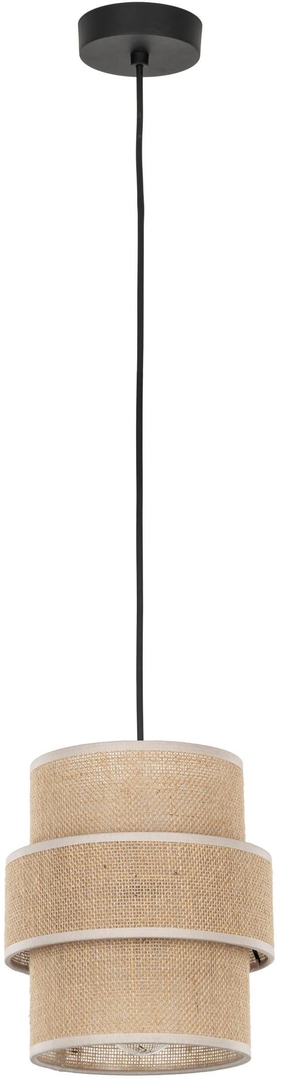 TK Lighting Calisto lampe suspendue 1x15 W noir-beige 5401
