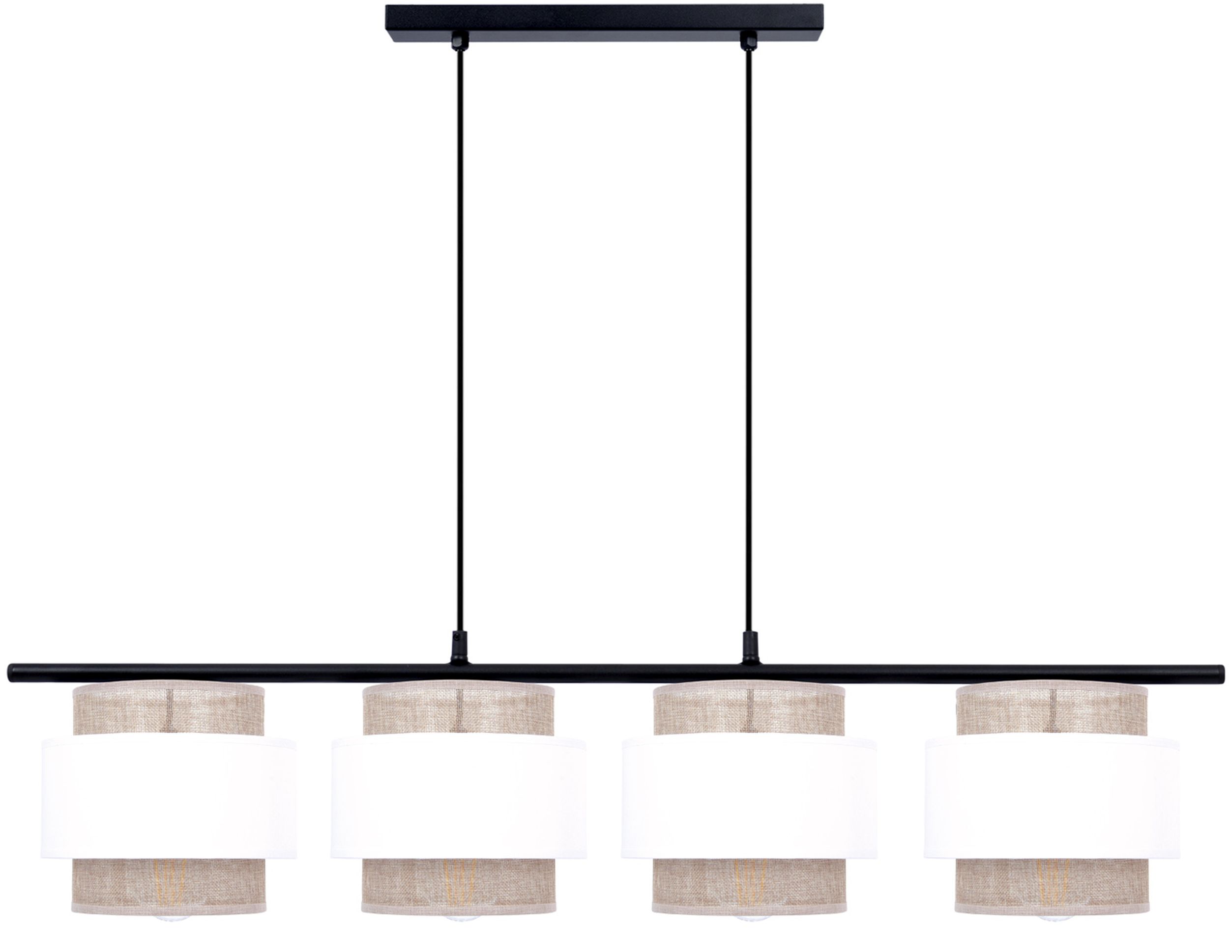 Kaja Cezar lampe suspendue 4x40 W blanc-beige K-5273
