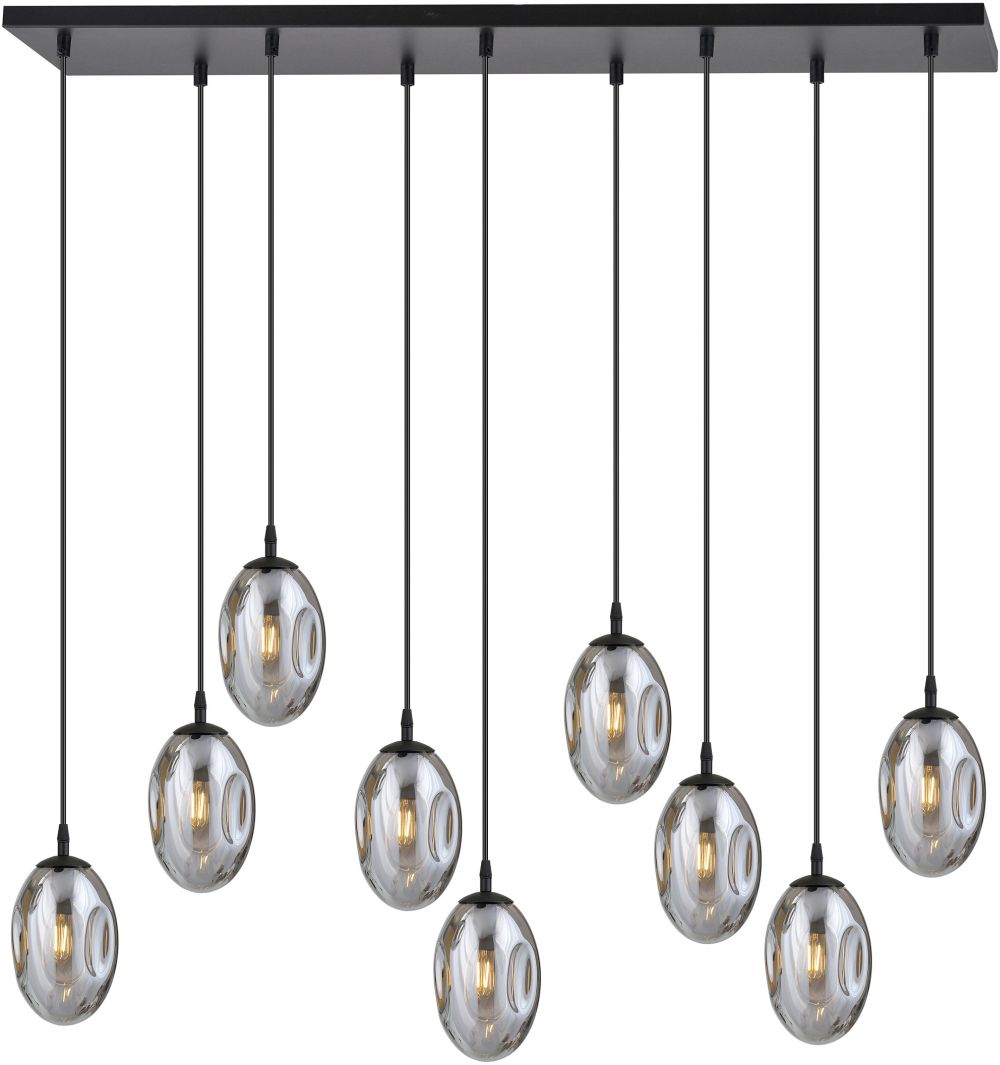 Emibig Astral lampe suspendue x10 W noir-fumé 1266/9