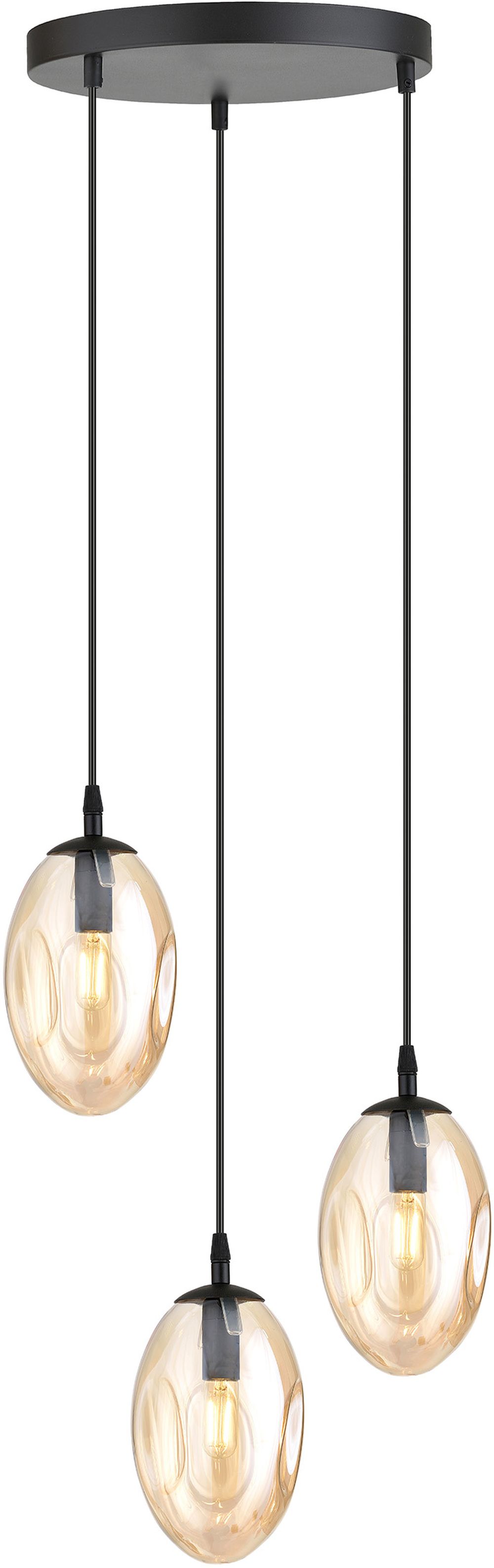 Emibig Astral lampe suspendue 3x10 W noir 1267/3PREM