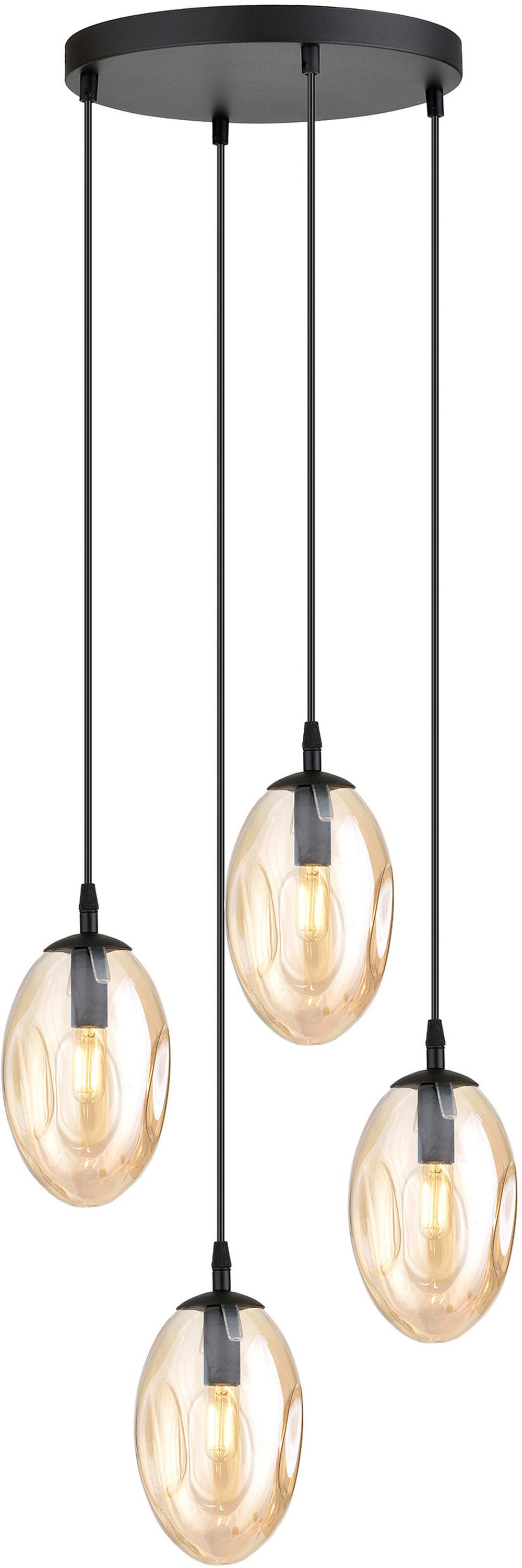 Emibig Astral lampe suspendue 4x10 W noir 1267/4PREM