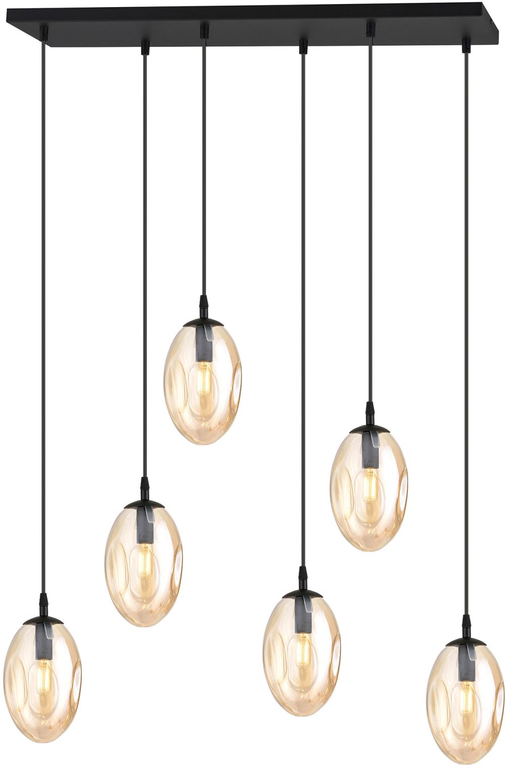 Emibig Astral lampe suspendue 6x10 W noir 1267/6