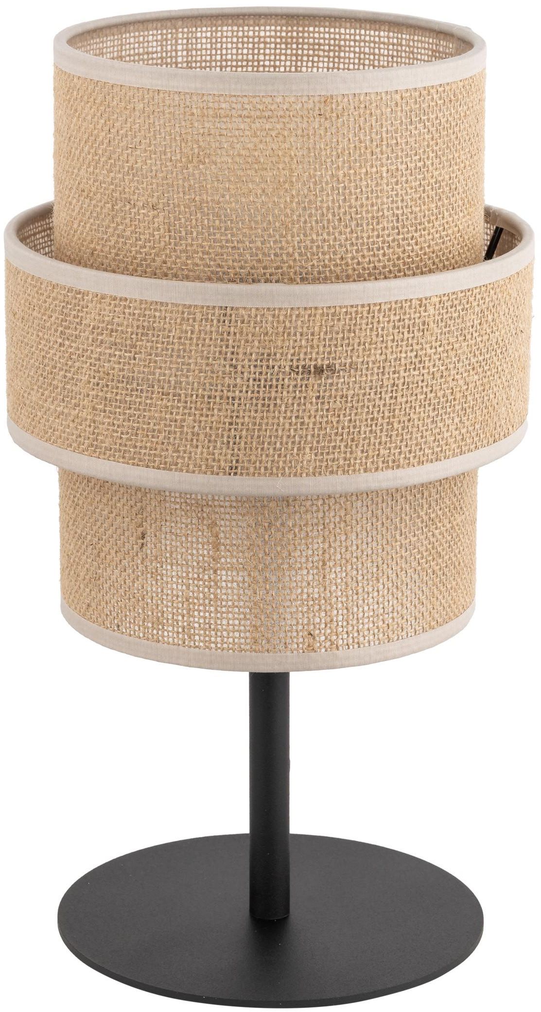 TK Lighting Calisto lampe de table 1x15 W noir-beige 5404