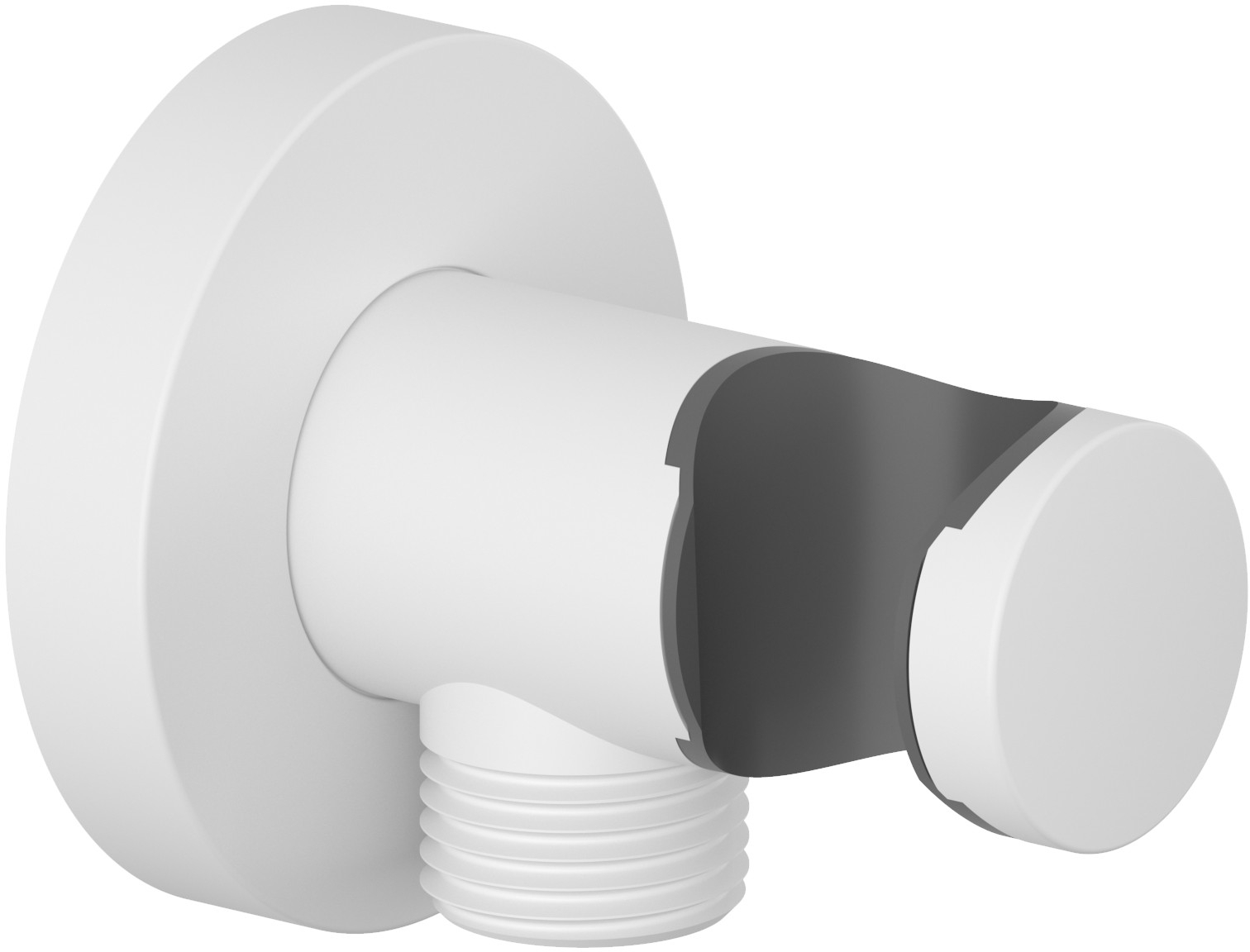 Kludi raccord coudé avec support blanc 605475300