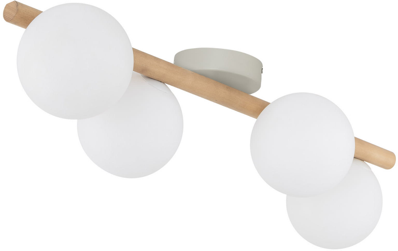 TK Lighting Estera Wood plafonnier 4x6 W blanc-bois 5769