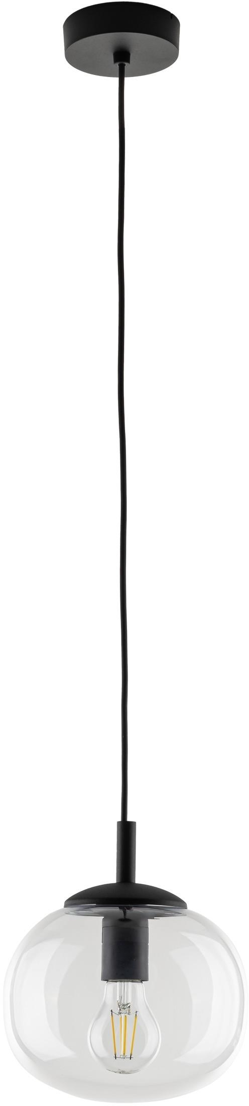 TK Lighting Vibe lampe suspendue x15 W noir-transparent 5823