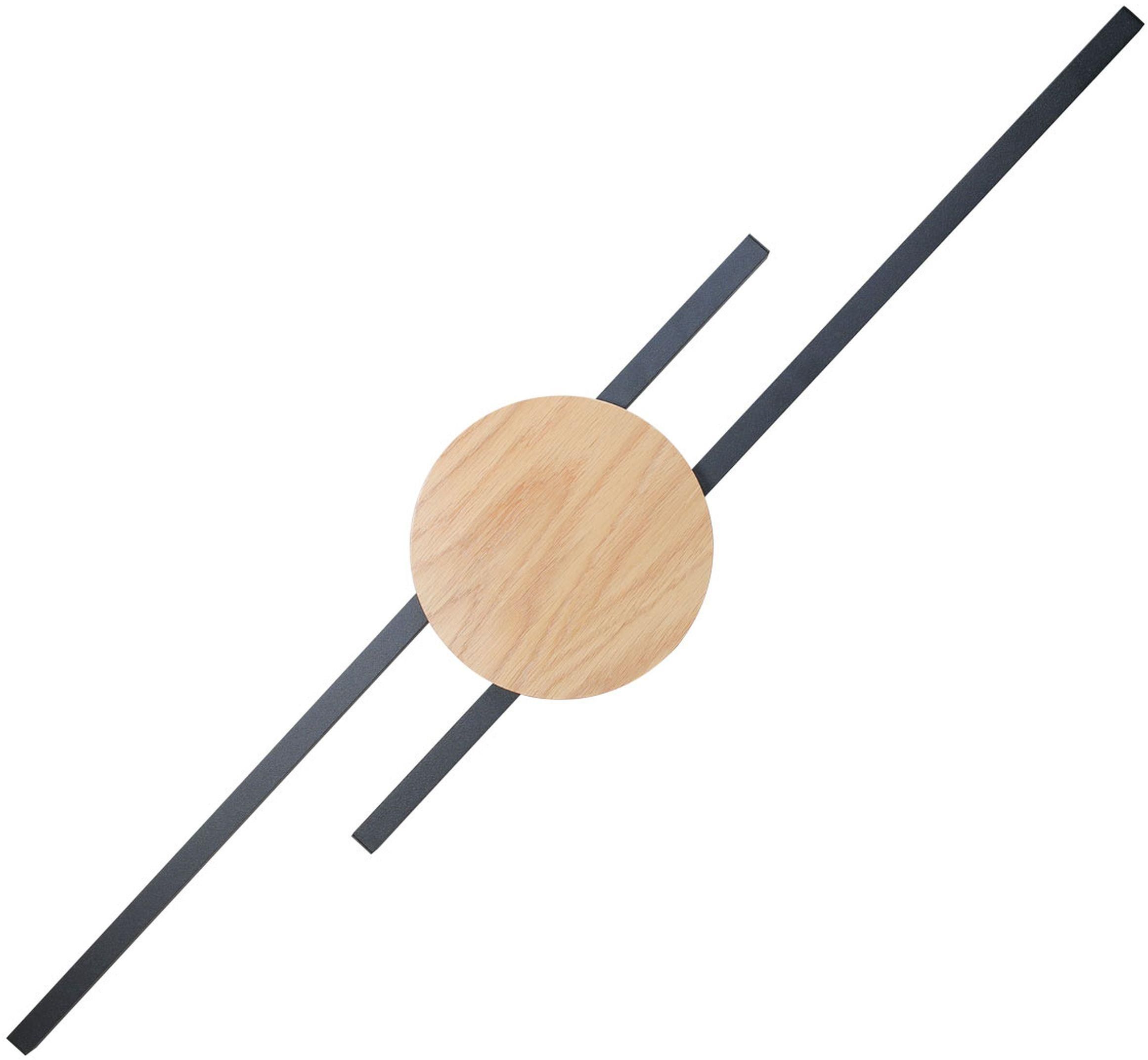 TK Lighting Java applique murale 2x24 W noir-bois 1369