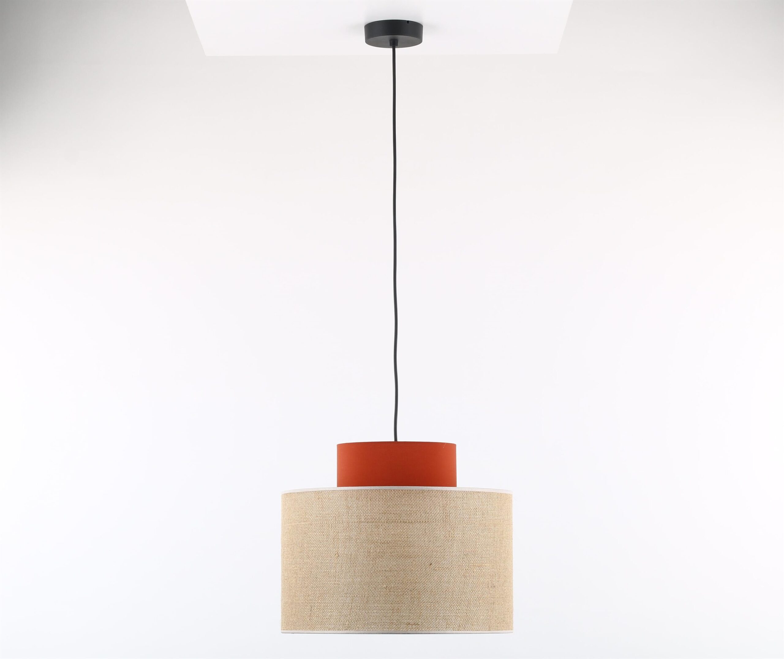 TK Lighting Duo lampe suspendue 1x15 W noir-orange 3227