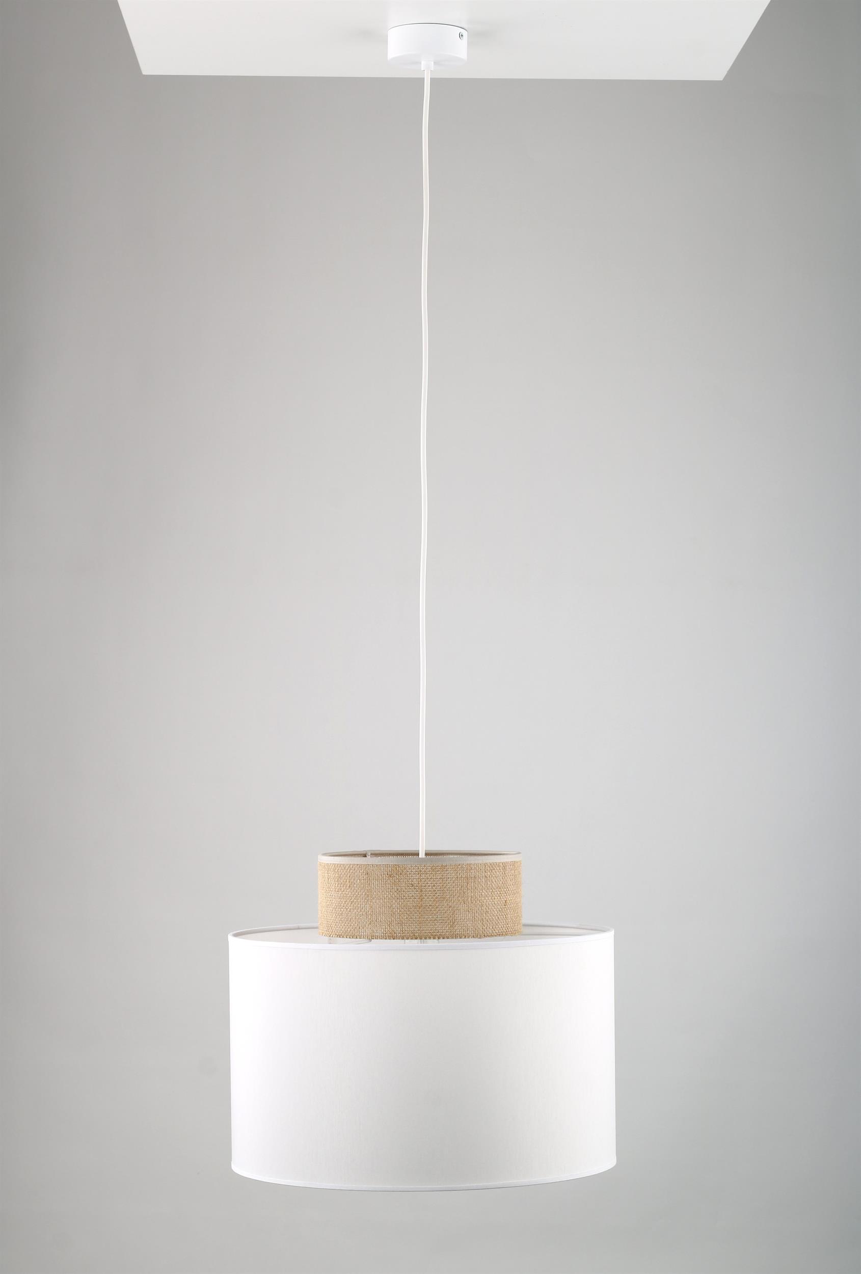 TK Lighting Duo lampe suspendue 1x15 W blanc 1856
