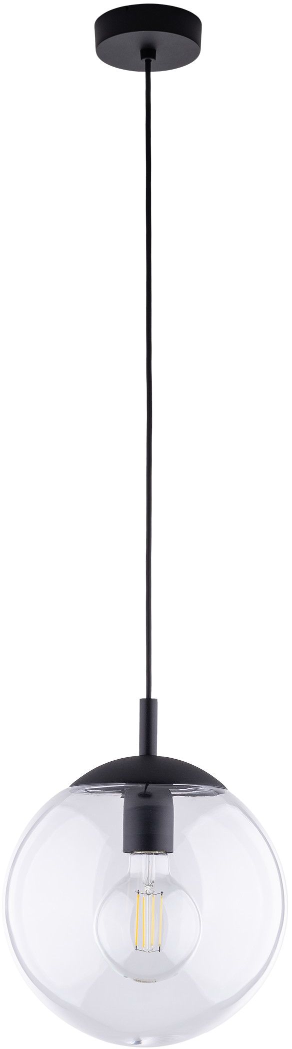 TK Lighting Esme lampe suspendue 1x15 W noir-transparent 3266