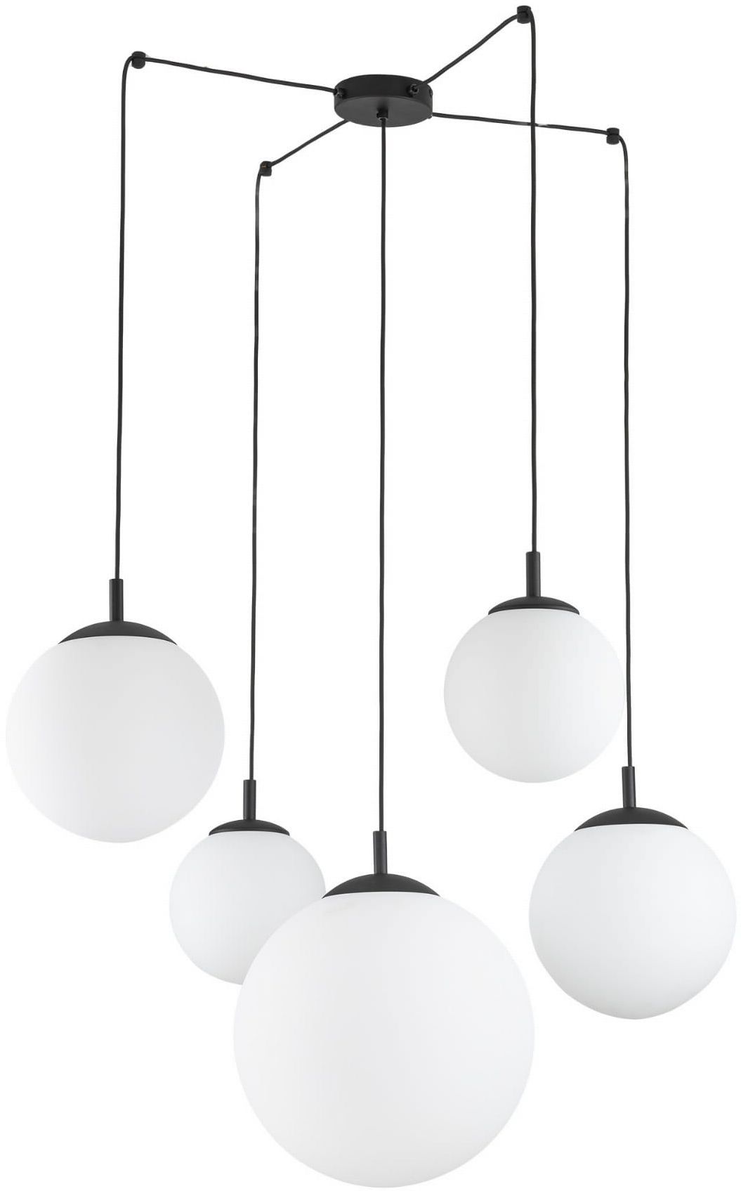 TK Lighting Esme lampe suspendue 5x15 W noir 4791