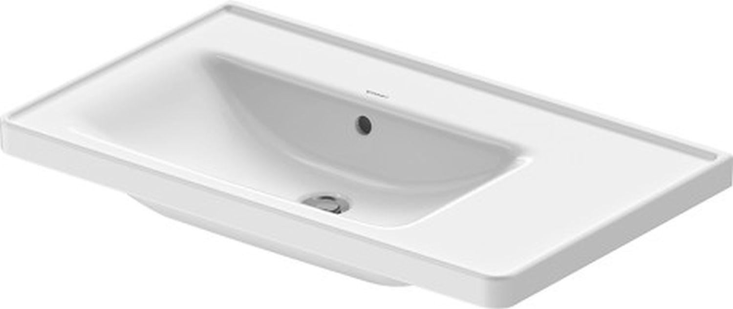Duravit D-Neo lavabo 80x48 cm rectangulaire de meuble blanc 2369800060