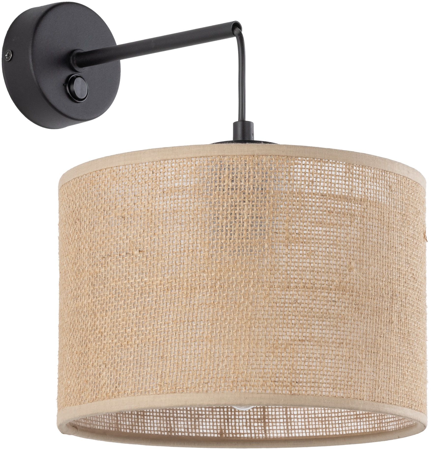 TK Lighting Juta applique murale 1x15 W noir-beige 6858