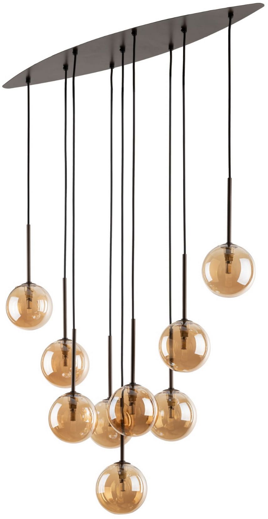 TK Lighting Esme lampe suspendue x6 W marron 6149