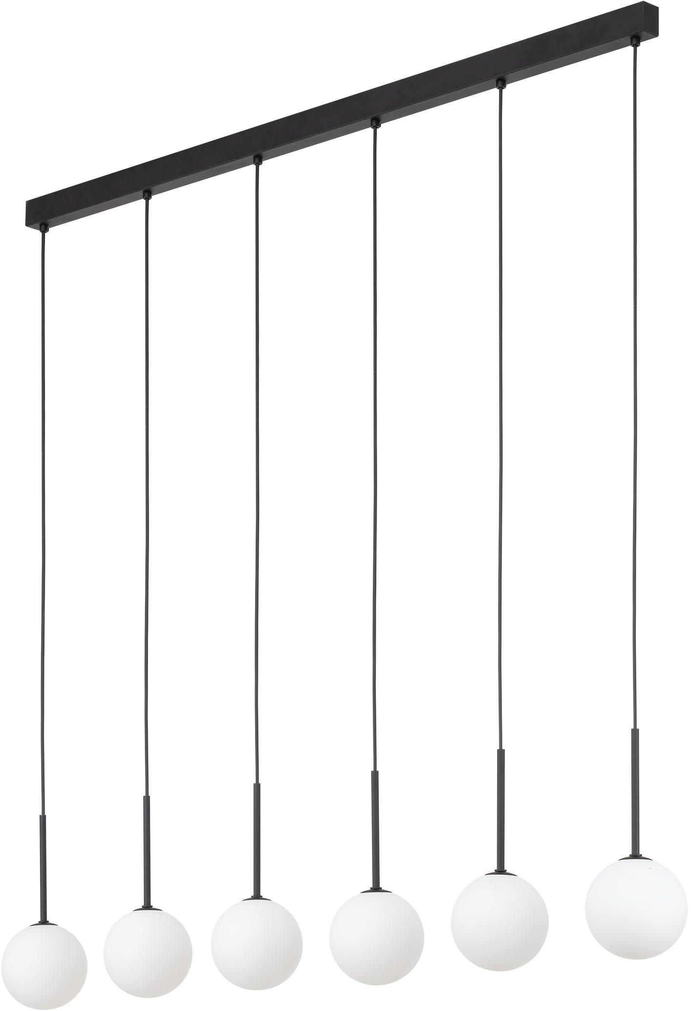 TK Lighting Martin lampe suspendue 6x6 W blanc-noir 4504