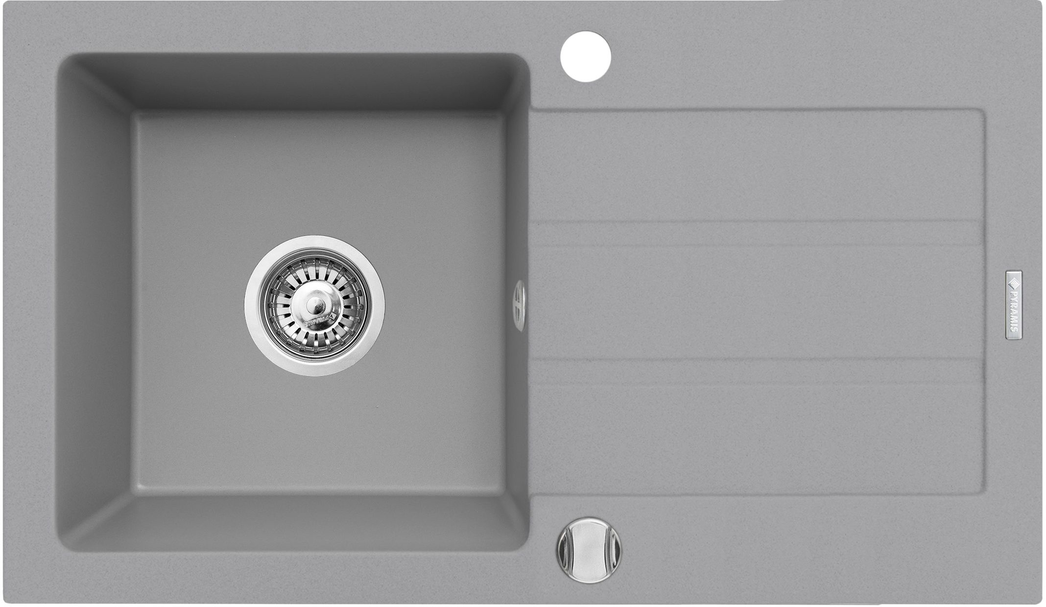 Pyramis Next évier en granit 76x44 cm gris/graphite/onyx 070053701