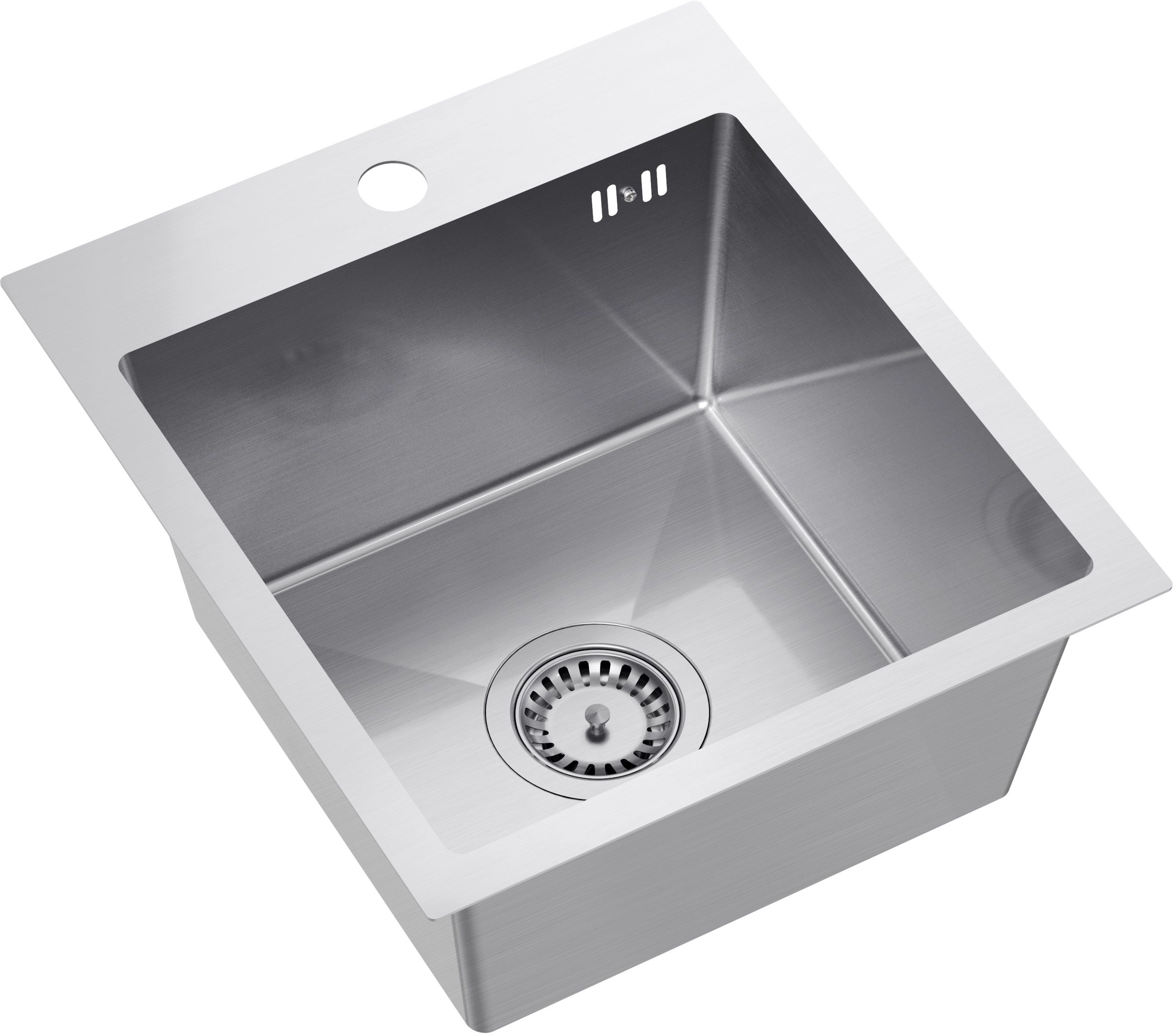 Quadron Luke évier en acier inoxydable avec siphon 40x45 cm ZH4045BS