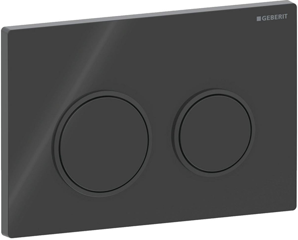 Geberit Omega20 bouton de chasse d'eau pour WC noir 115.085.DW.1