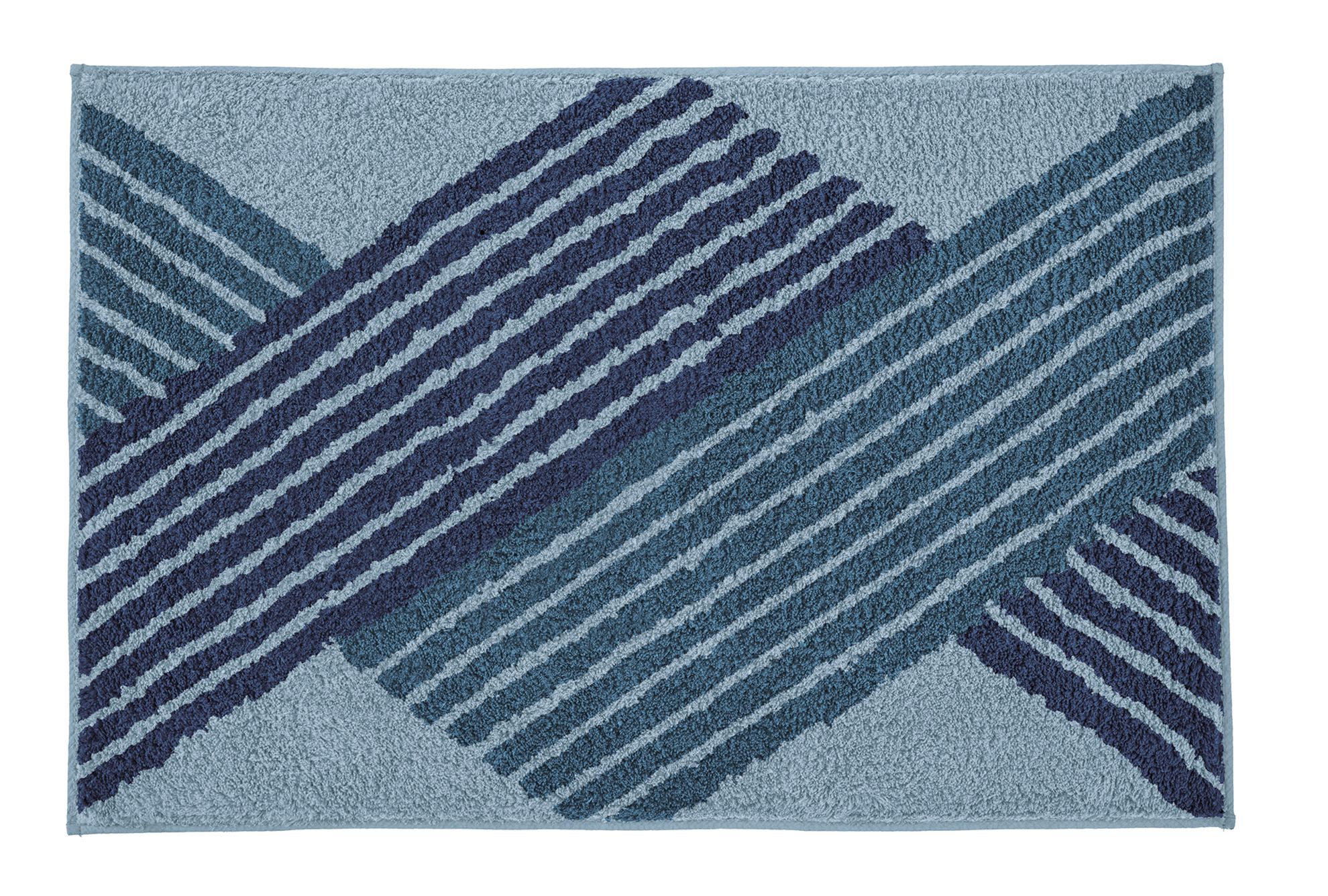Kleine Wolke Cross tapis de bain 100x60 cm rectangulaire bleu 9181783360