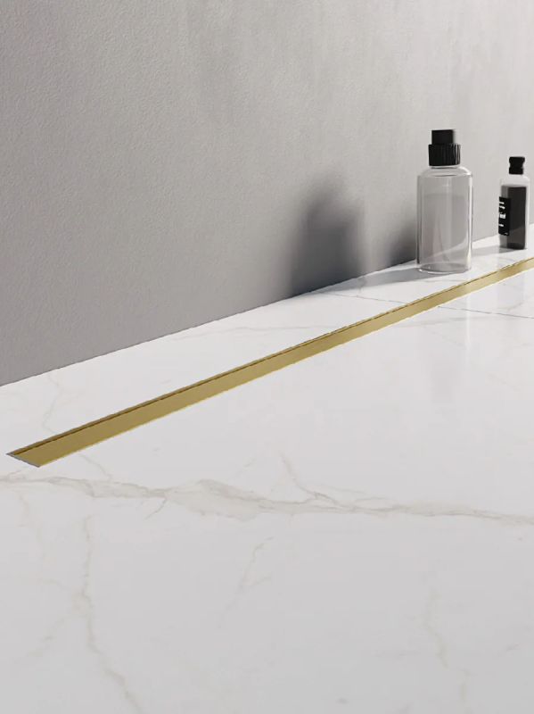 New Trendy Visio Slim Gold évacuation linéaire 100 cm doré OL-0085