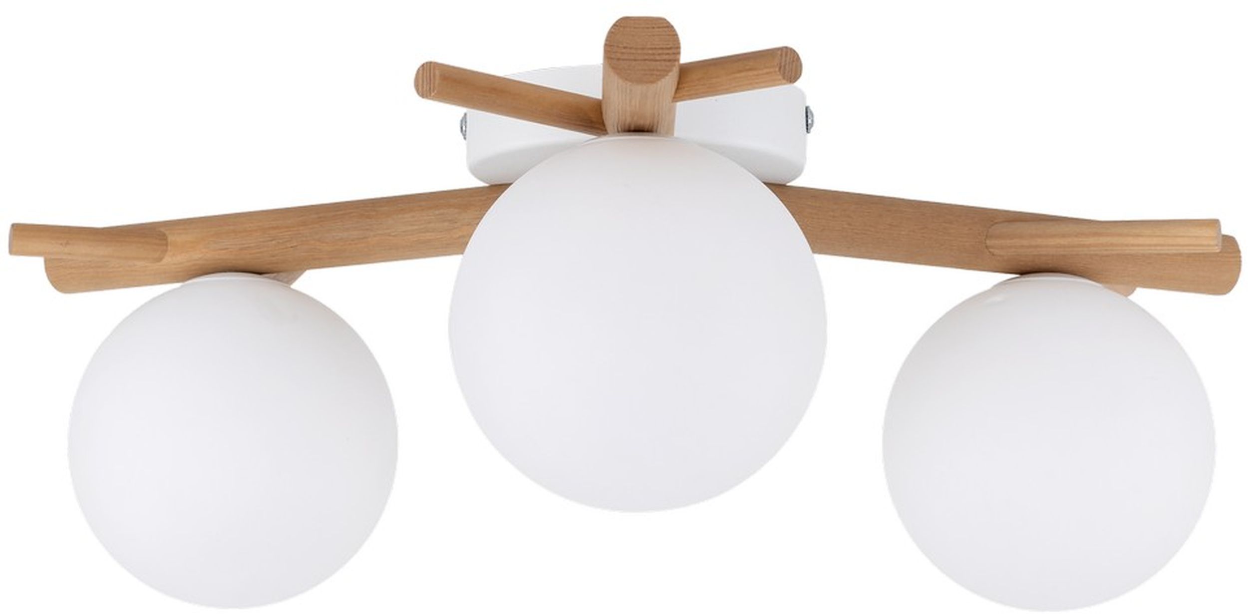 TK Lighting Sheron plafonnier 3x6 W blanc-bois 5308