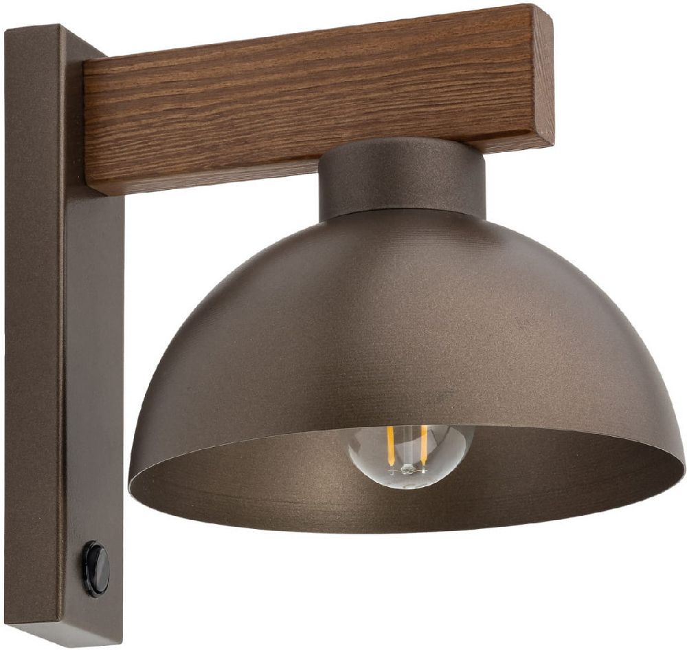 TK Lighting Oslo applique murale 1x15 W bois-marron 6279