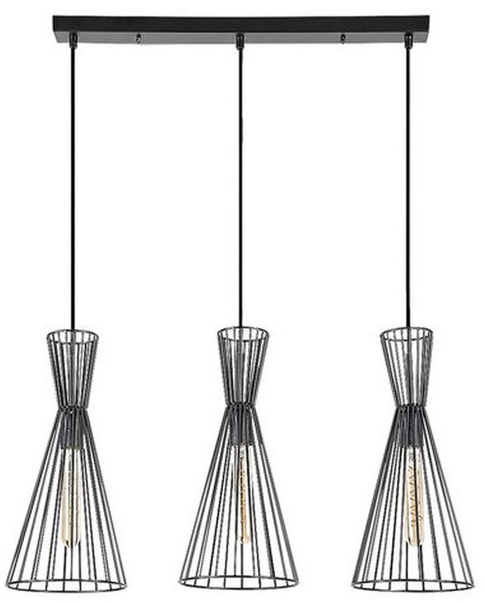 Rabalux Leandros lampe suspendue 3x60 W noir 72006